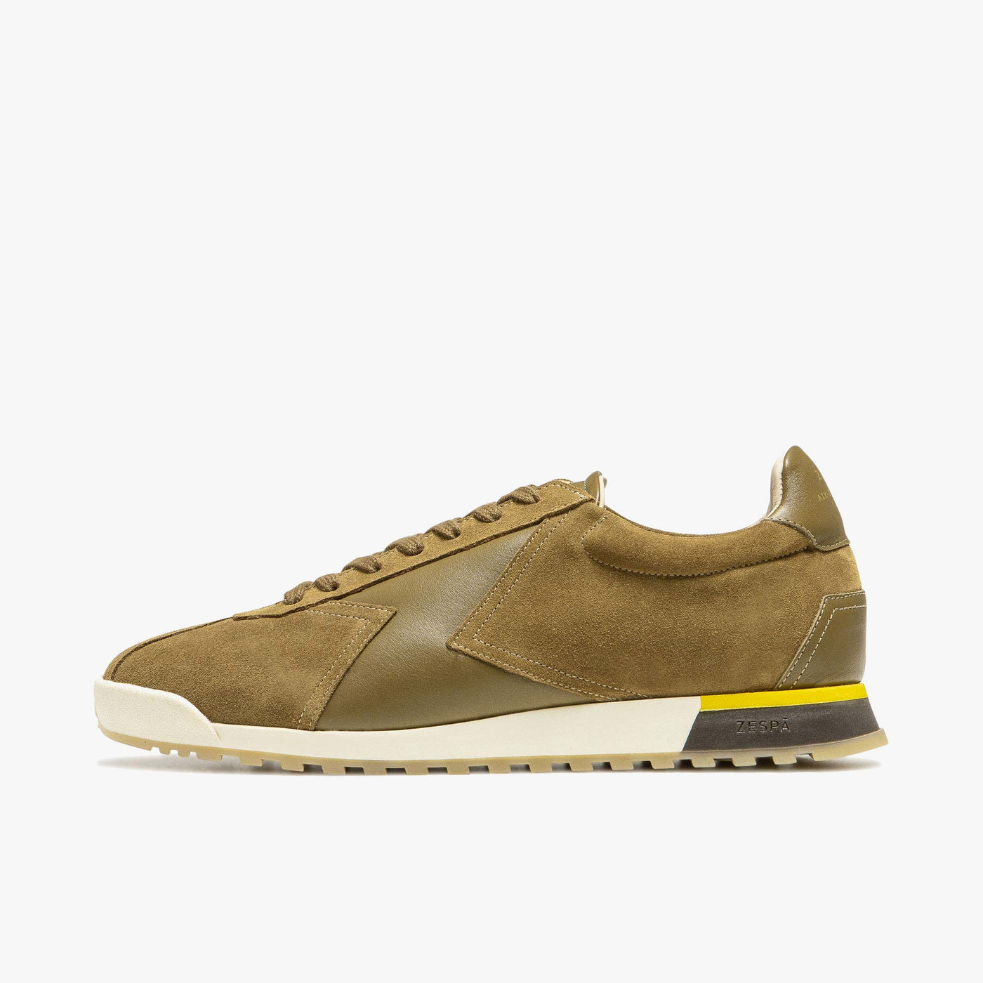 ZSP25 SUEDE LOGO Vintage Sneakers Brown Suede Leather Men's