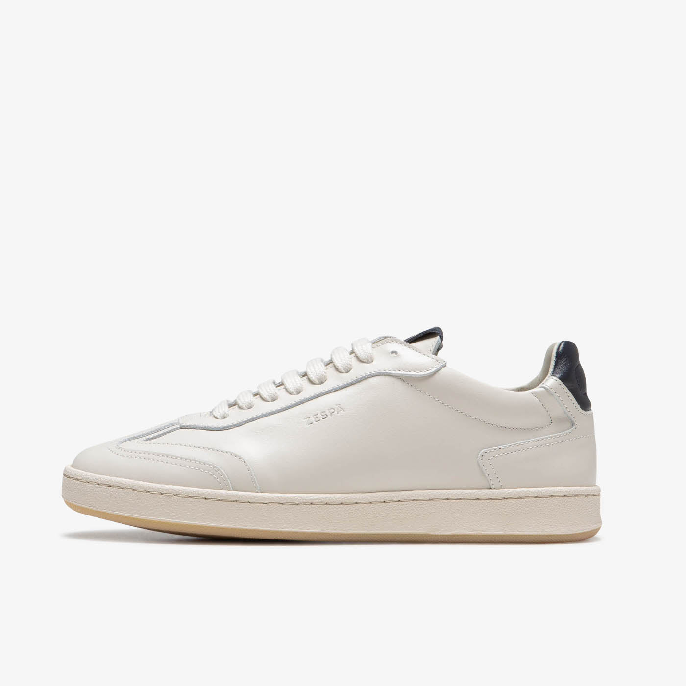 Sneaker rétro en cuir beige et bleu du 35 au 41 | ZESPÀ