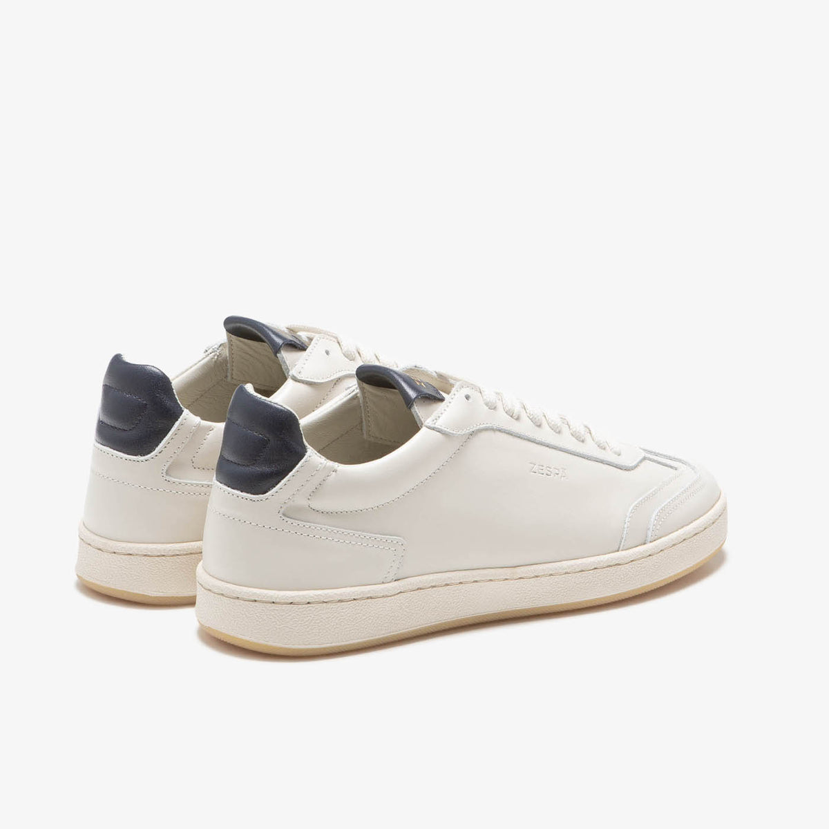 Sneaker rétro en cuir beige et bleu du 35 au 41 | ZESPÀ