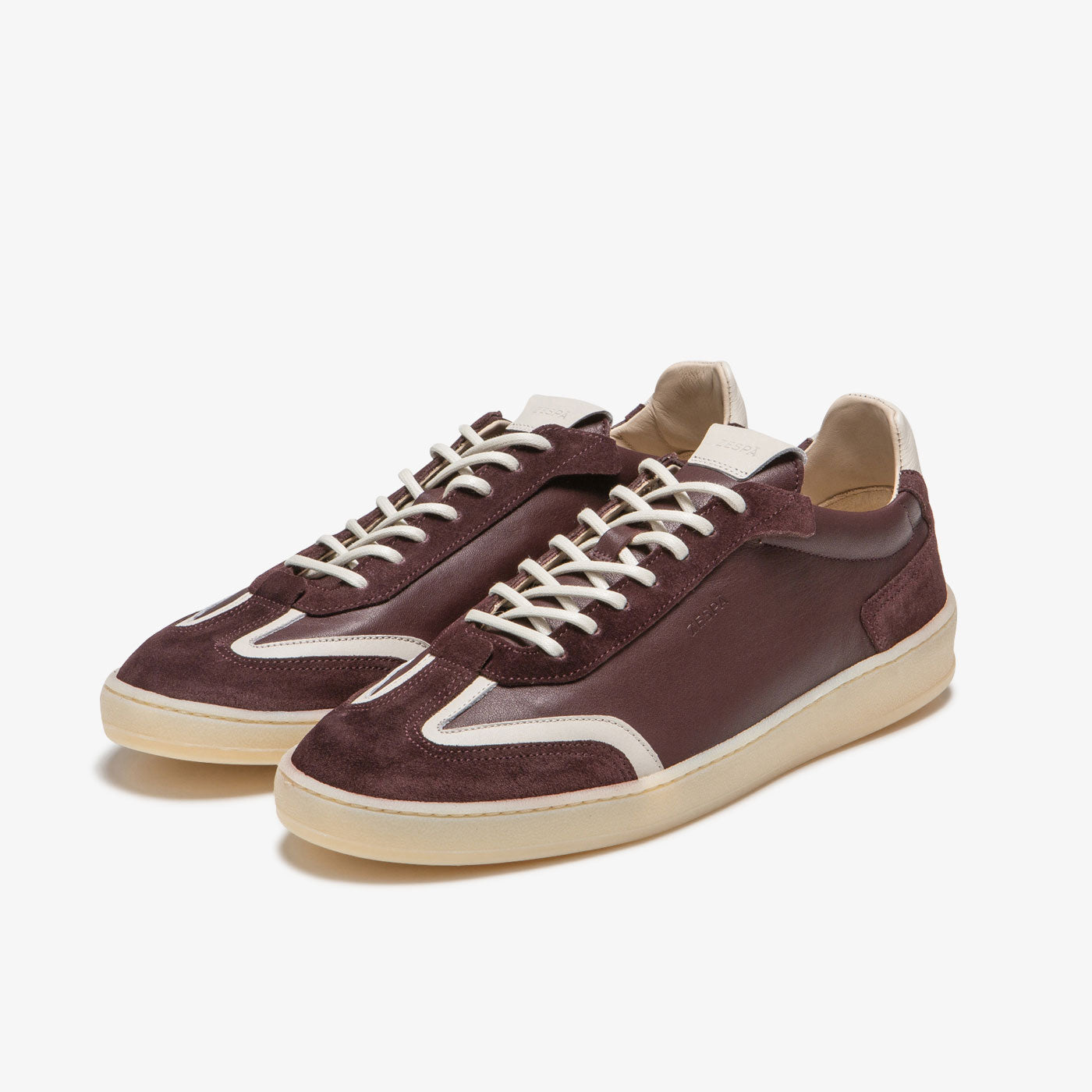Baskets en cuir bordeaux femme du 35 au 41 | ZESPÀ