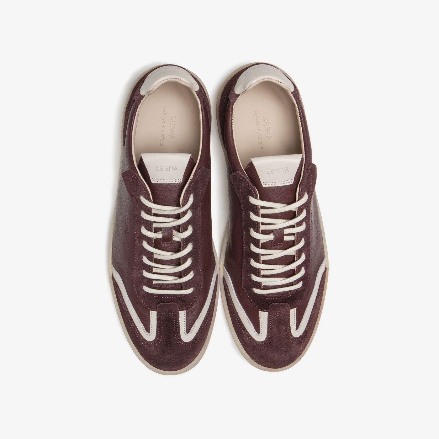 Baskets en cuir bordeaux femme du 35 au 41 | ZESPÀ