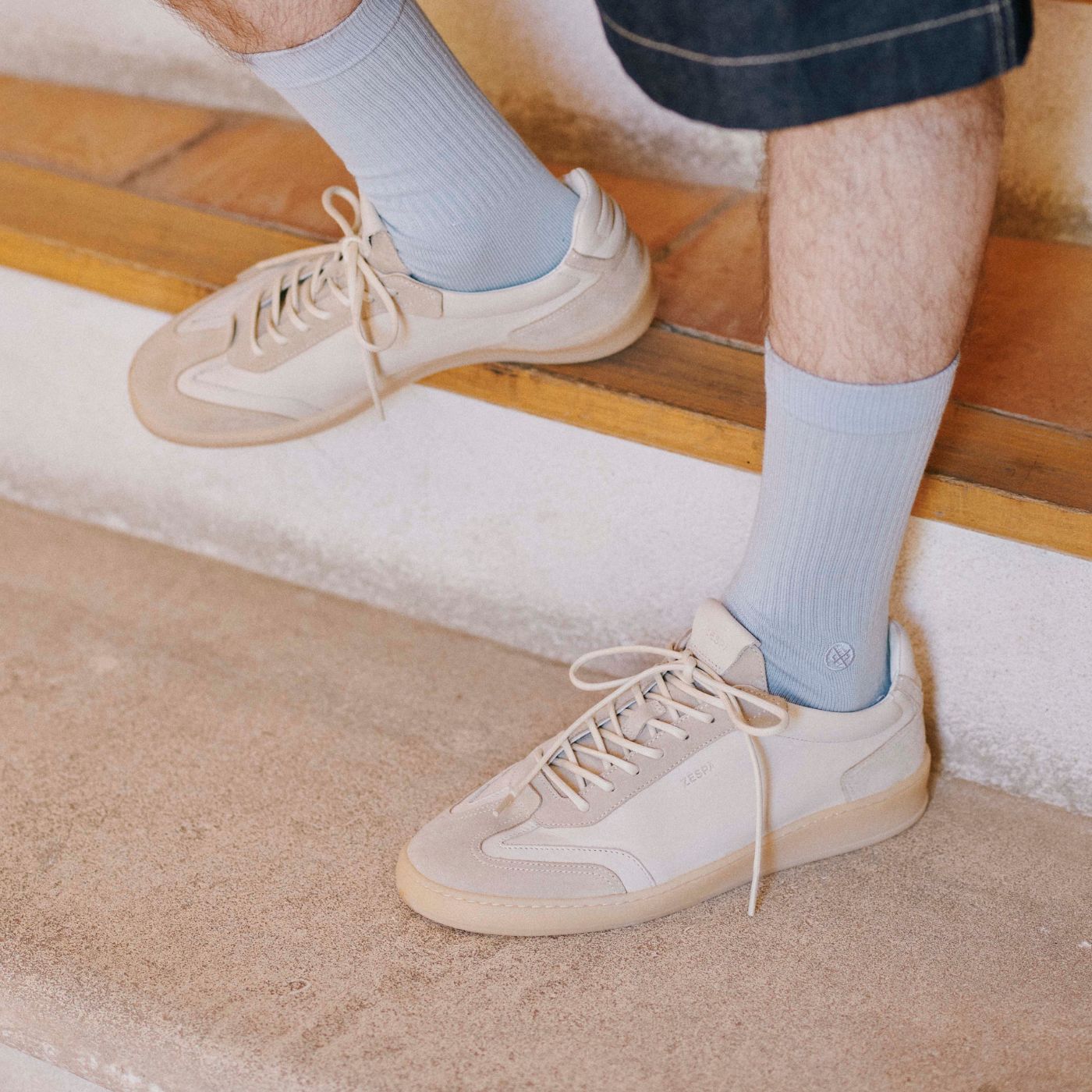 Baskets vintage cuir  beige | ZESPÀ