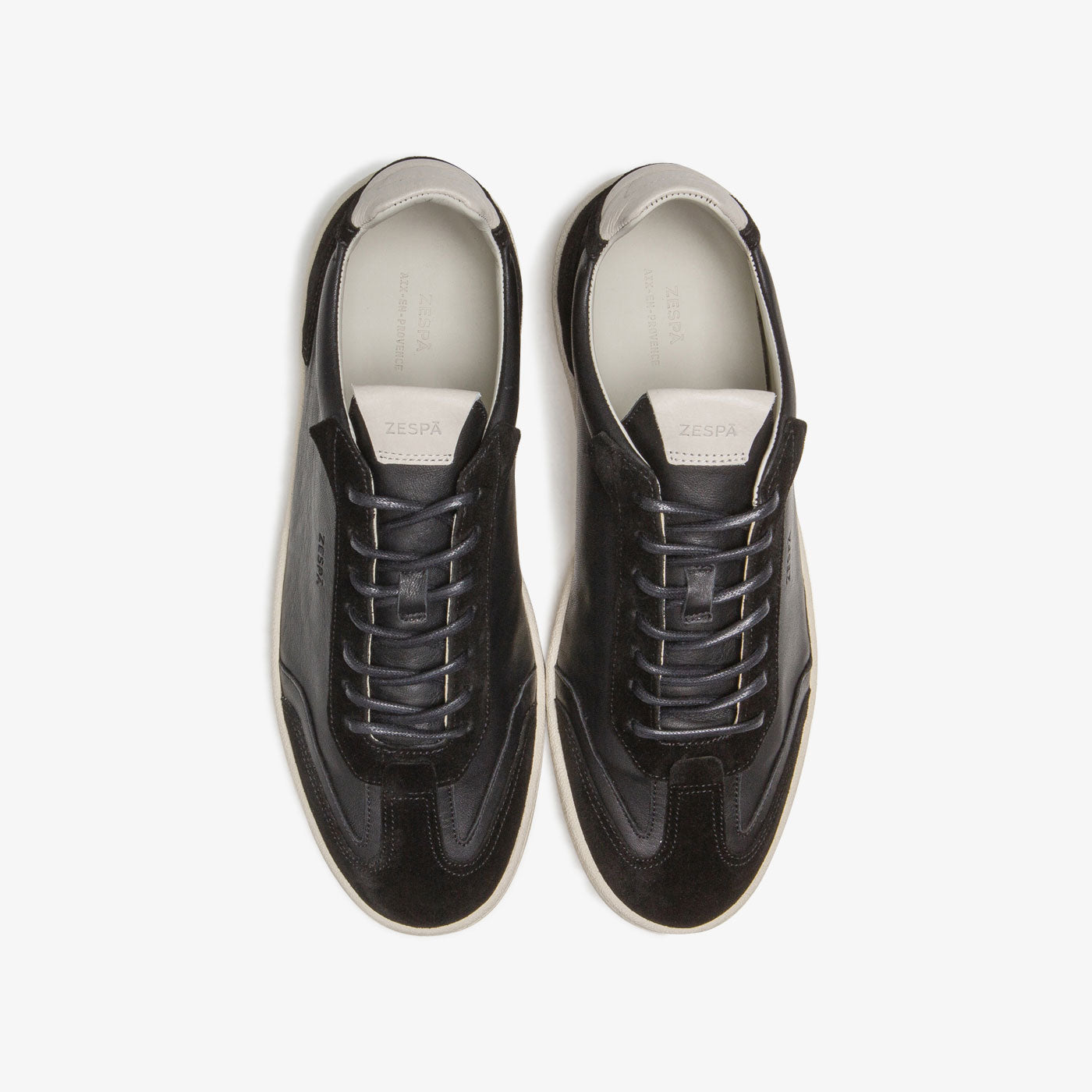 Baskets vintage cuir noir | ZESPÀ