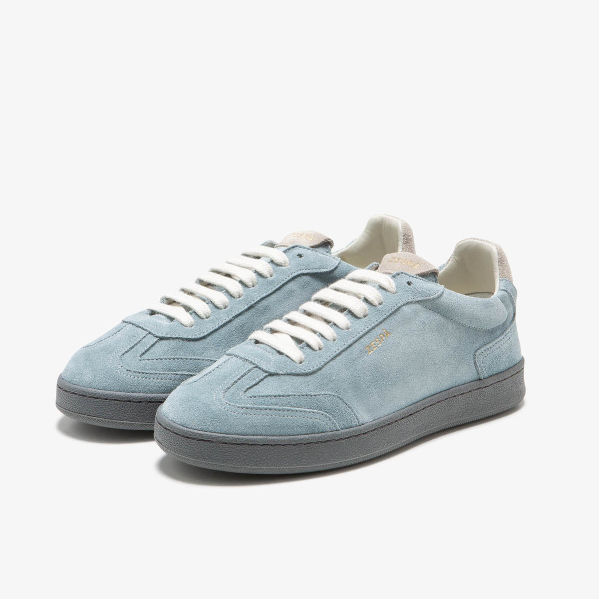 Sneaker rétro en cuir suède bleu clair du 39 au 46 | ZESPÀ