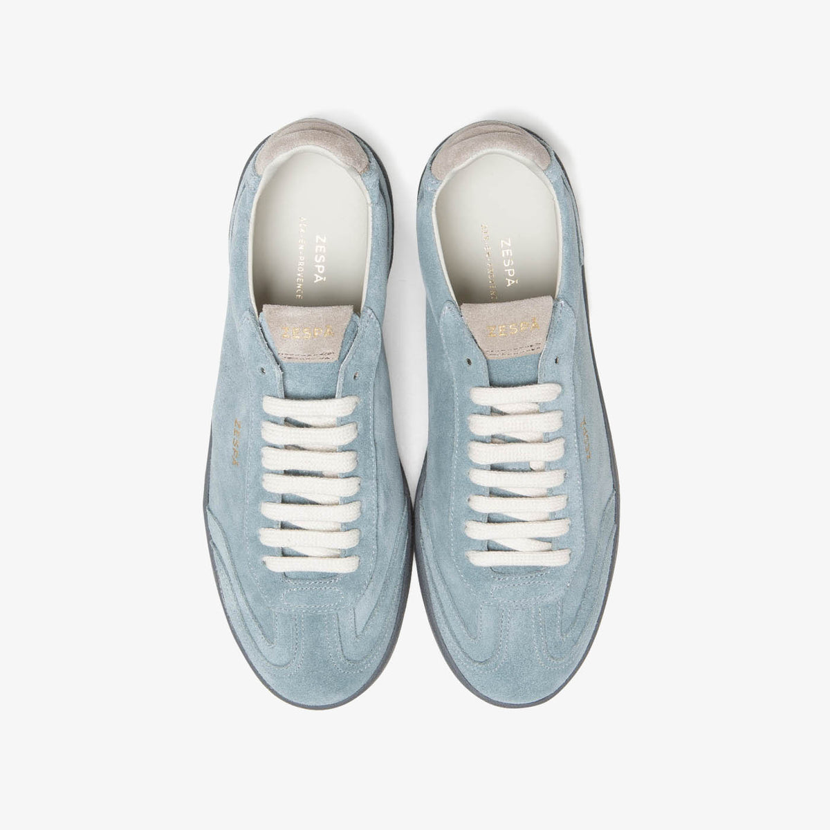 Sneaker rétro en cuir suède bleu clair du 39 au 46 | ZESPÀ