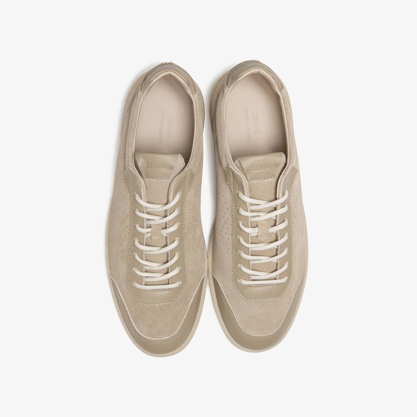 Baskets légères cuir suède beige | ZESPÀ