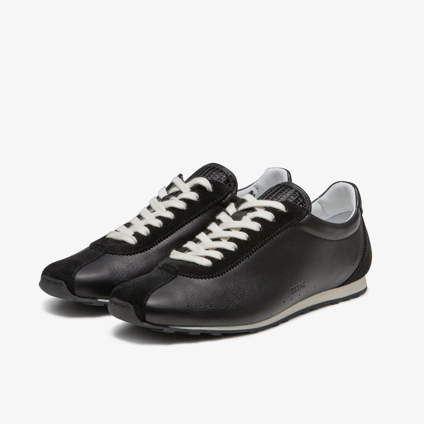 Baskets rétro cuir noir | ZESPÀ