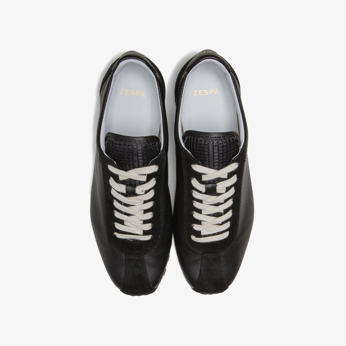 Baskets rétro cuir noir | ZESPÀ