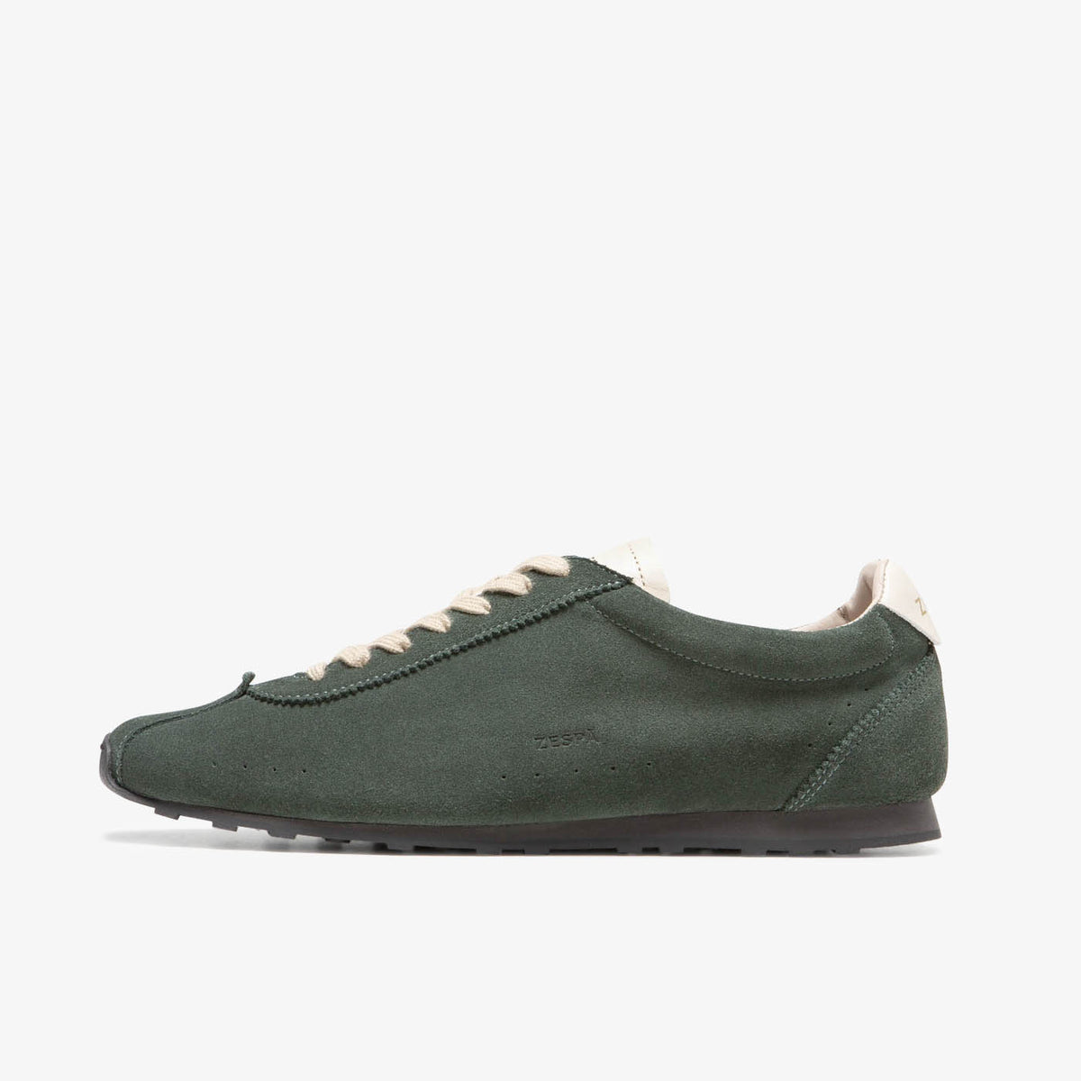 Sneaker rétro en cuir suède vert foncé du 36 au 46 | ZESPÀ