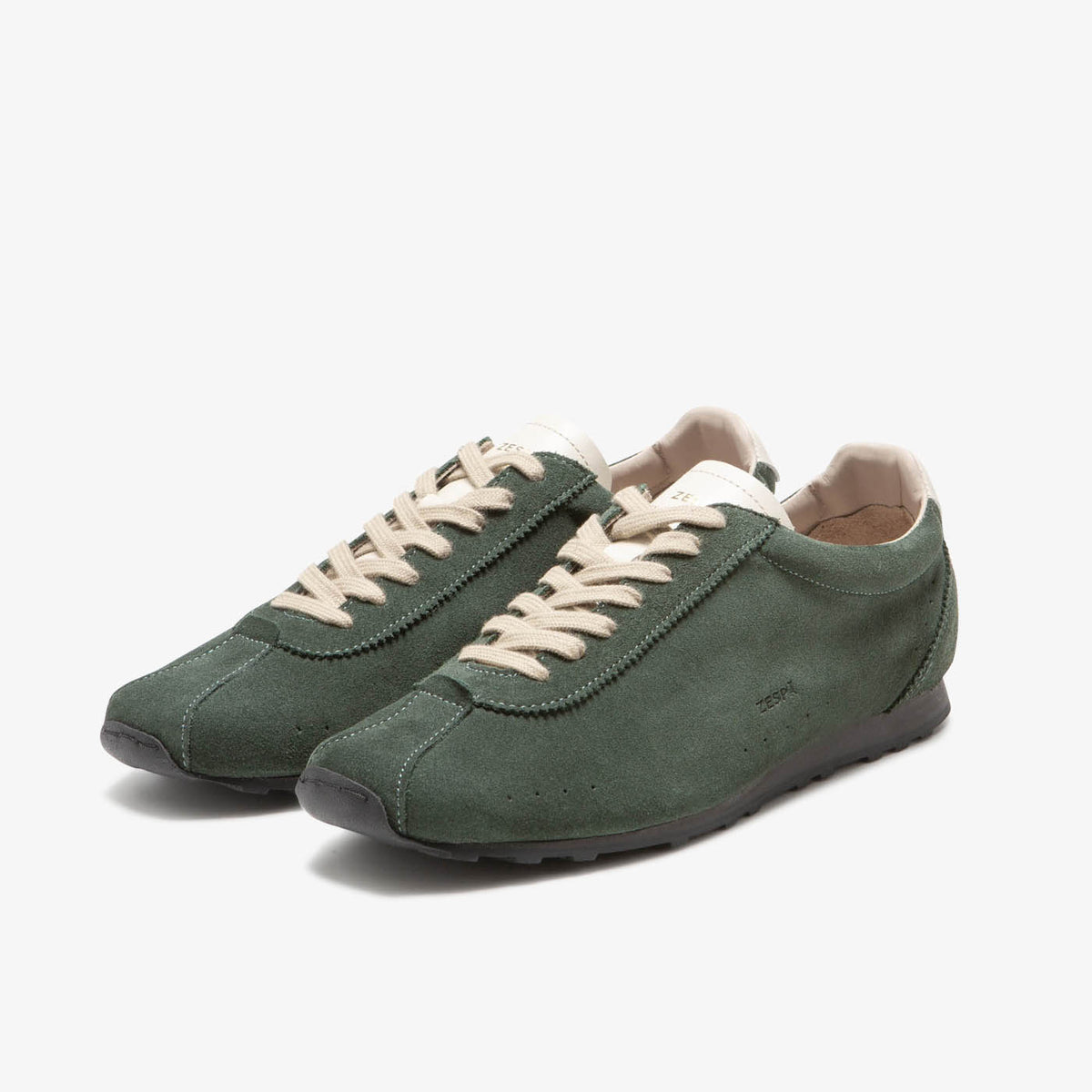Sneaker rétro en cuir suède vert foncé du 36 au 46 | ZESPÀ
