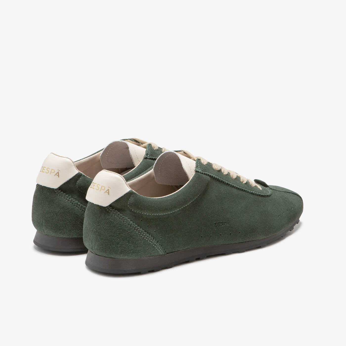 Sneaker rétro en cuir suède vert foncé du 36 au 46 | ZESPÀ
