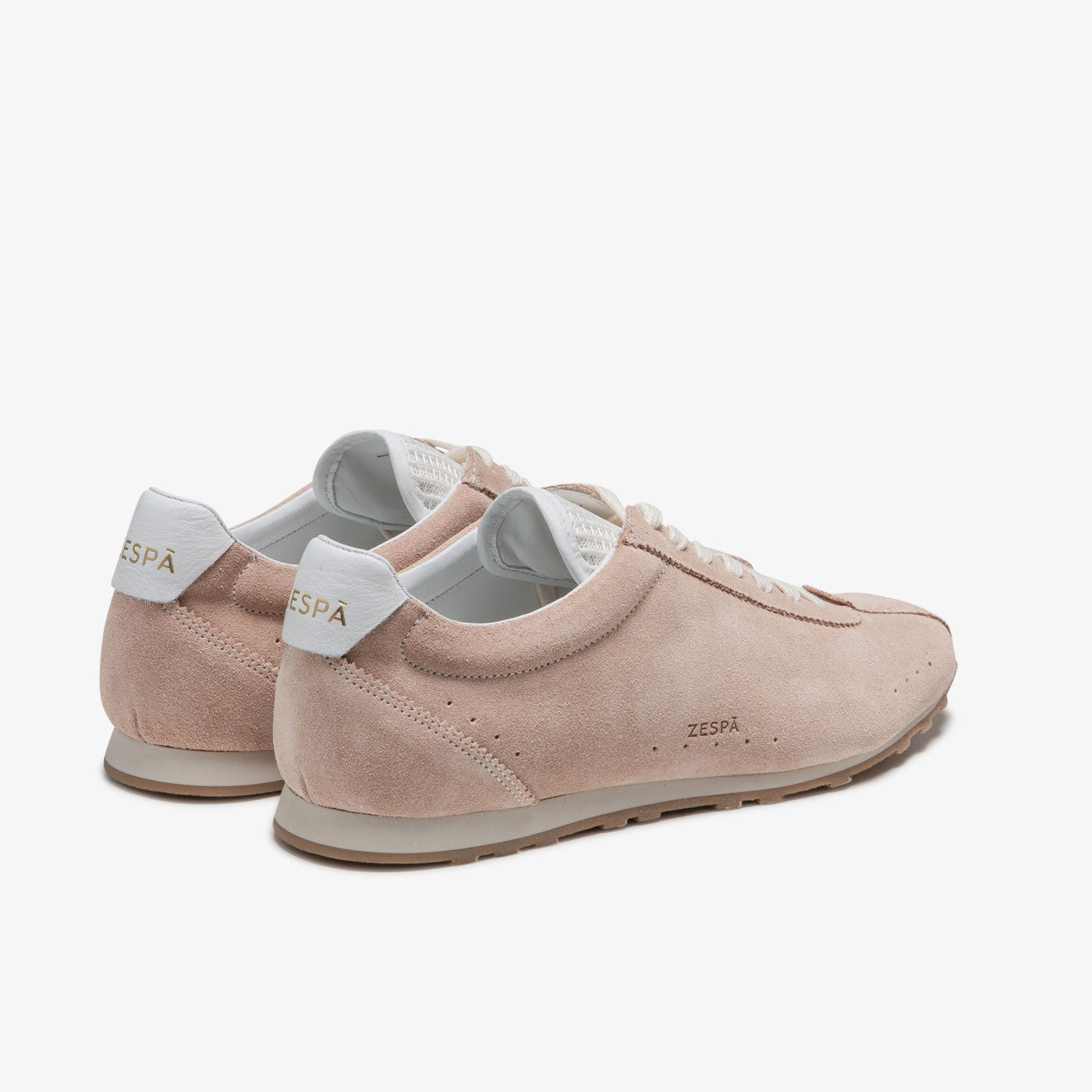 Baskets rétro cuir suède rose | ZESPÀ