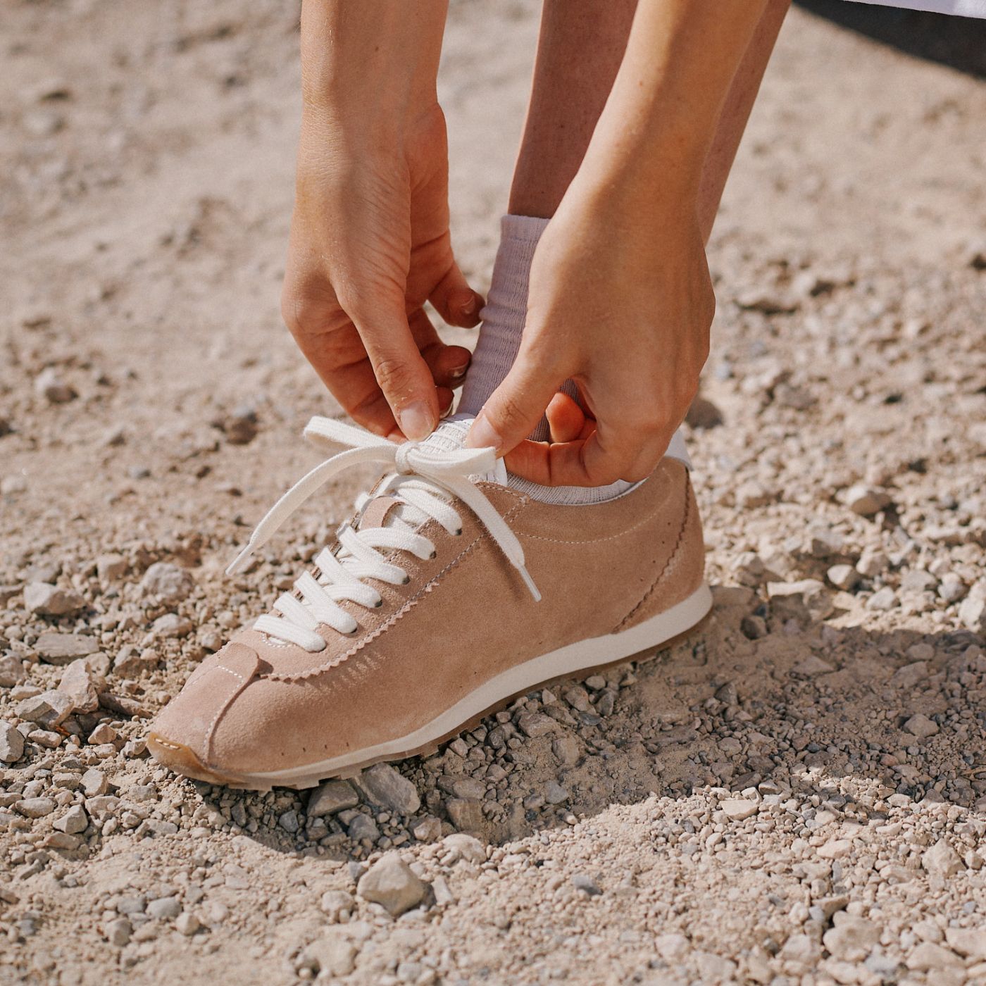 Baskets rétro cuir suède rose | ZESPÀ