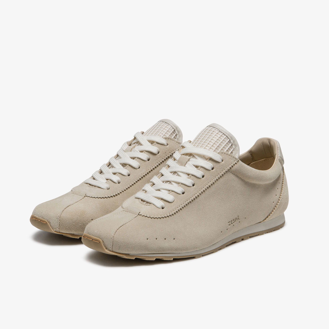 Baskets rétro cuir suède  beige | ZESPÀ