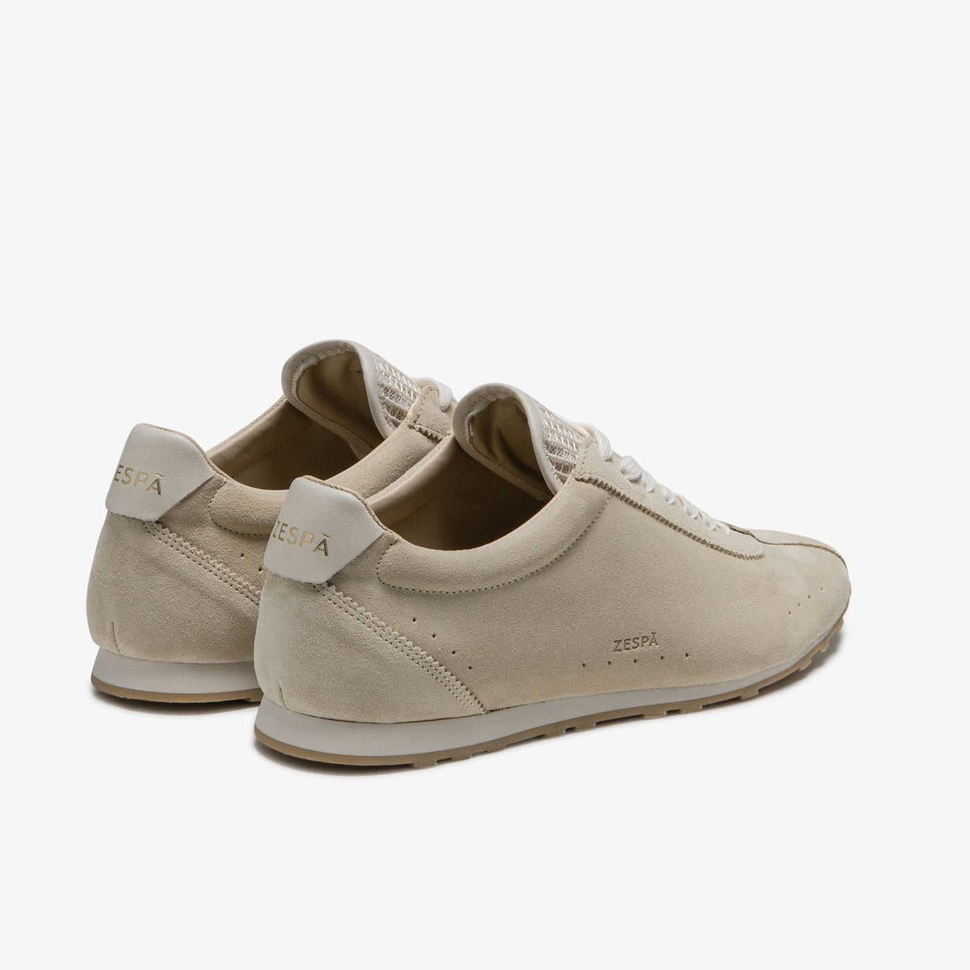 Baskets rétro cuir suède  beige | ZESPÀ