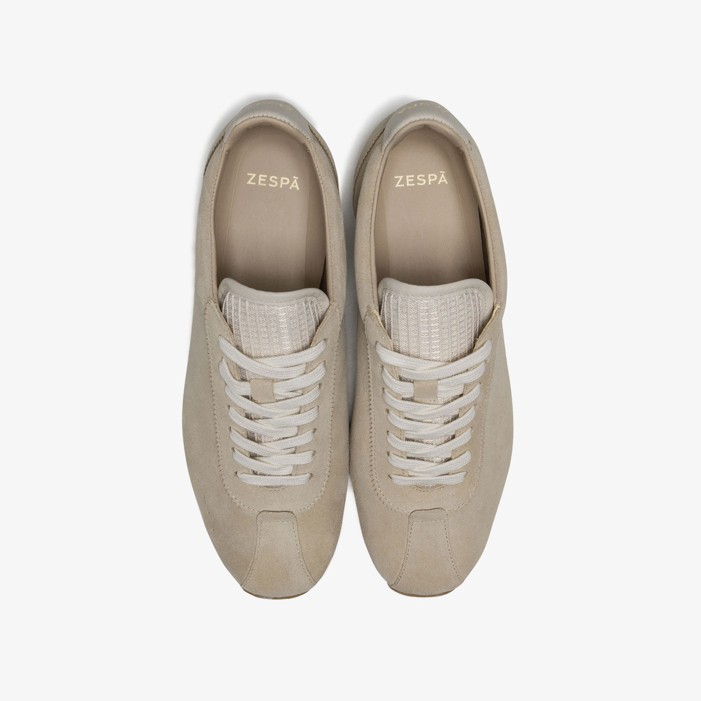 Baskets rétro cuir suède  beige | ZESPÀ