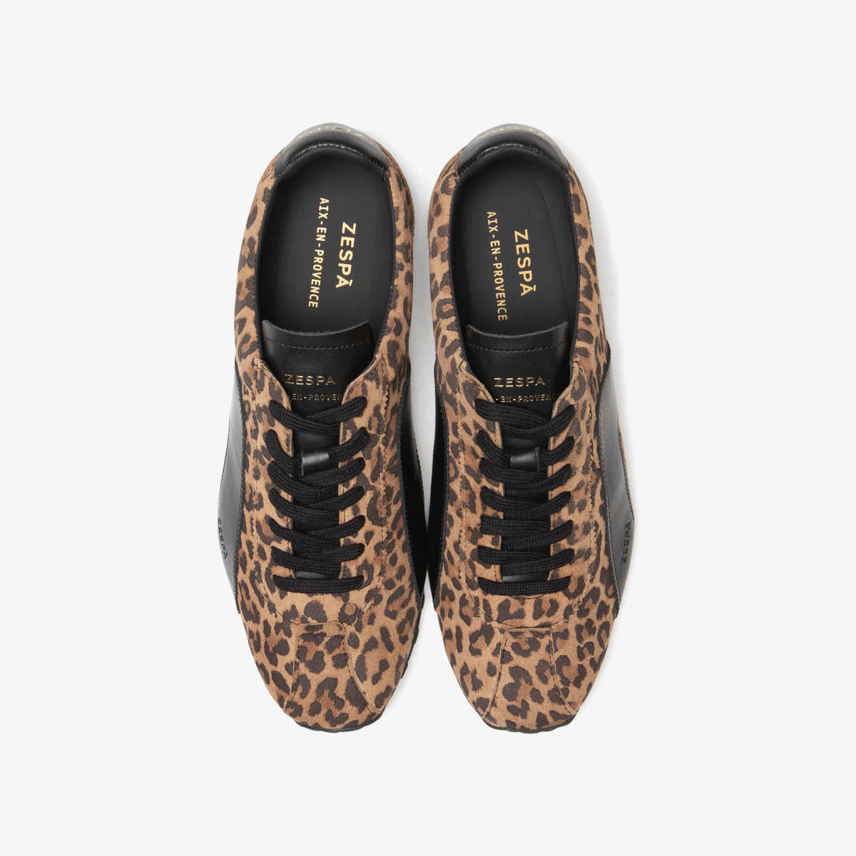 Sneaker rétro en cuir léopard et noir du 36 au 46 | ZESPÀ