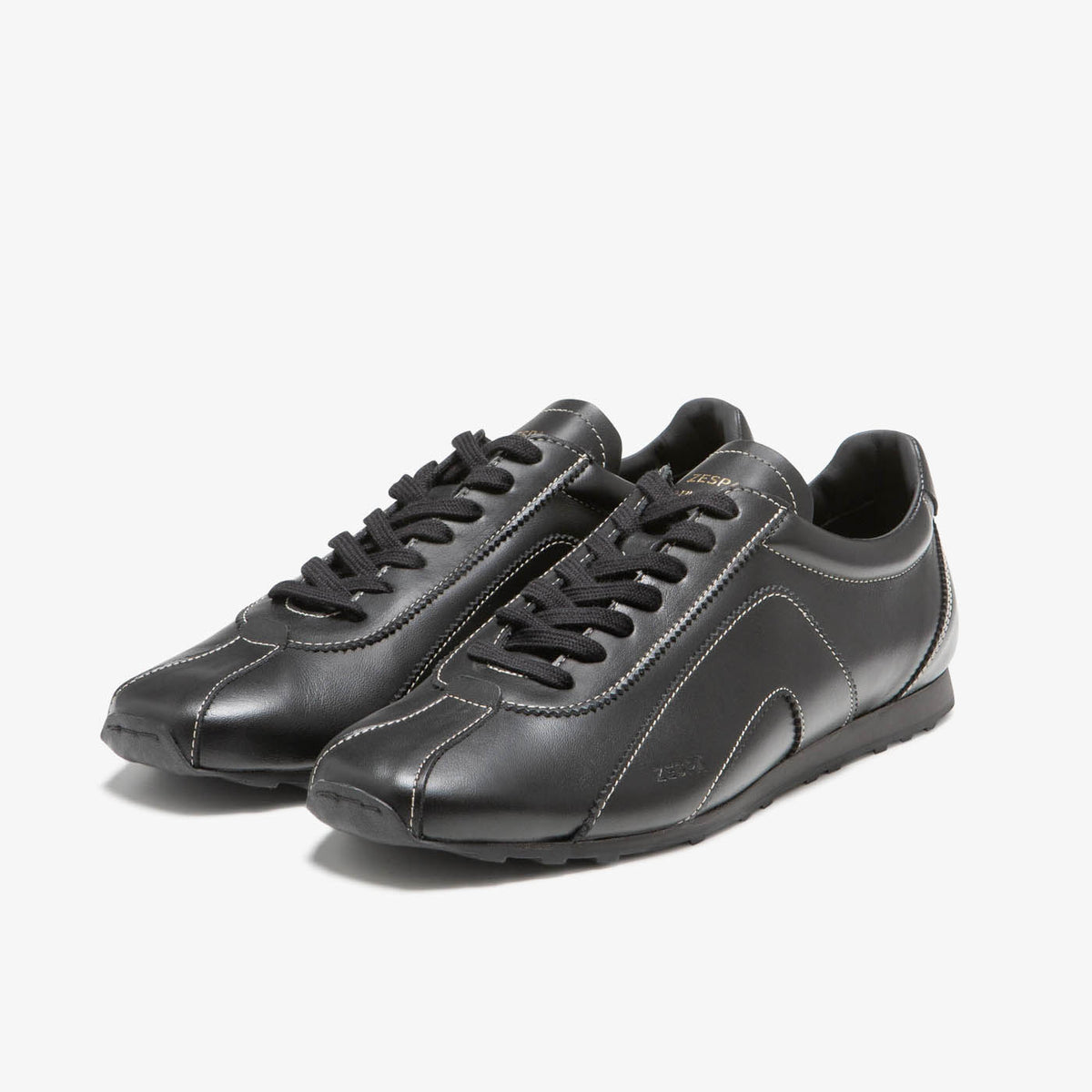 Sneaker rétro en cuir noir du 36 au 46 | ZESPÀ