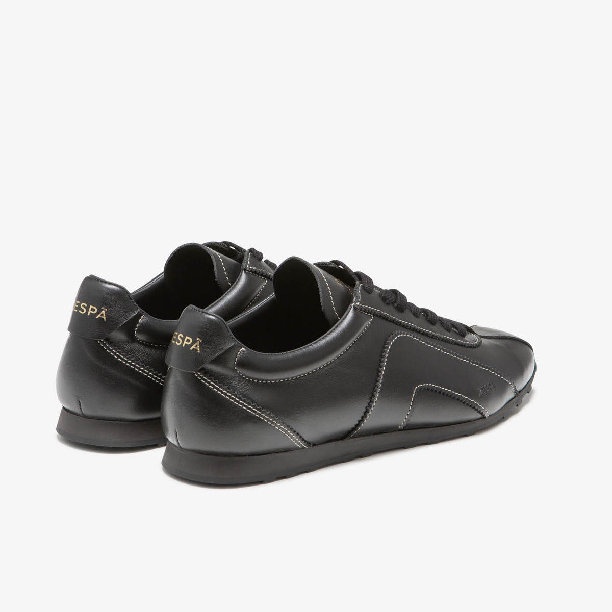 Sneaker rétro en cuir noir du 36 au 46 | ZESPÀ