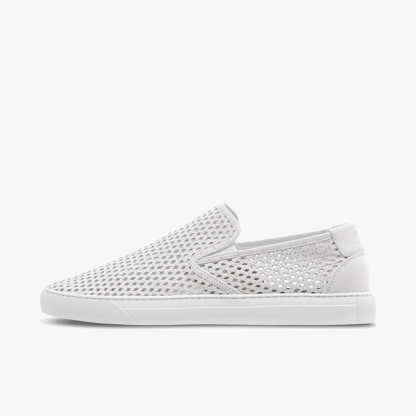 Chaussures slip-on en cuir nubuck blanc homme du 39 au 46 | ZESPÀ