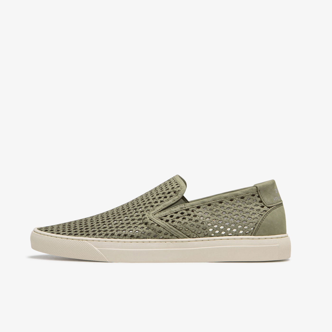 Baskets slip-on en cuir nubuck green homme du 39 au 46 | ZESPÀ