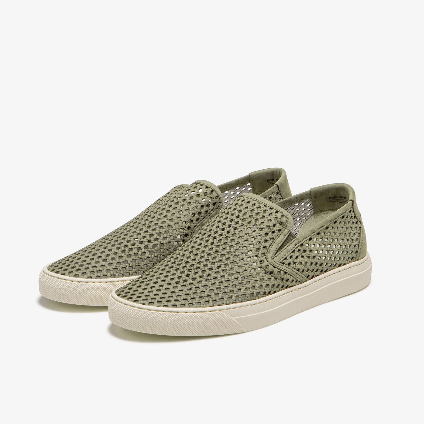 ZSP10 Sneakers slip-on vert olive en nubuck Femme | ZESPÀ – Zespà
