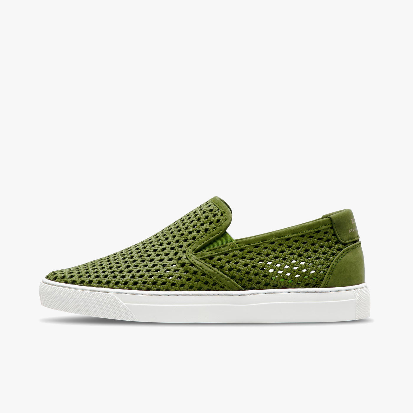 Chaussures slip-on en cuir nubuck kaki homme du 39 au 46 | ZESPÀ