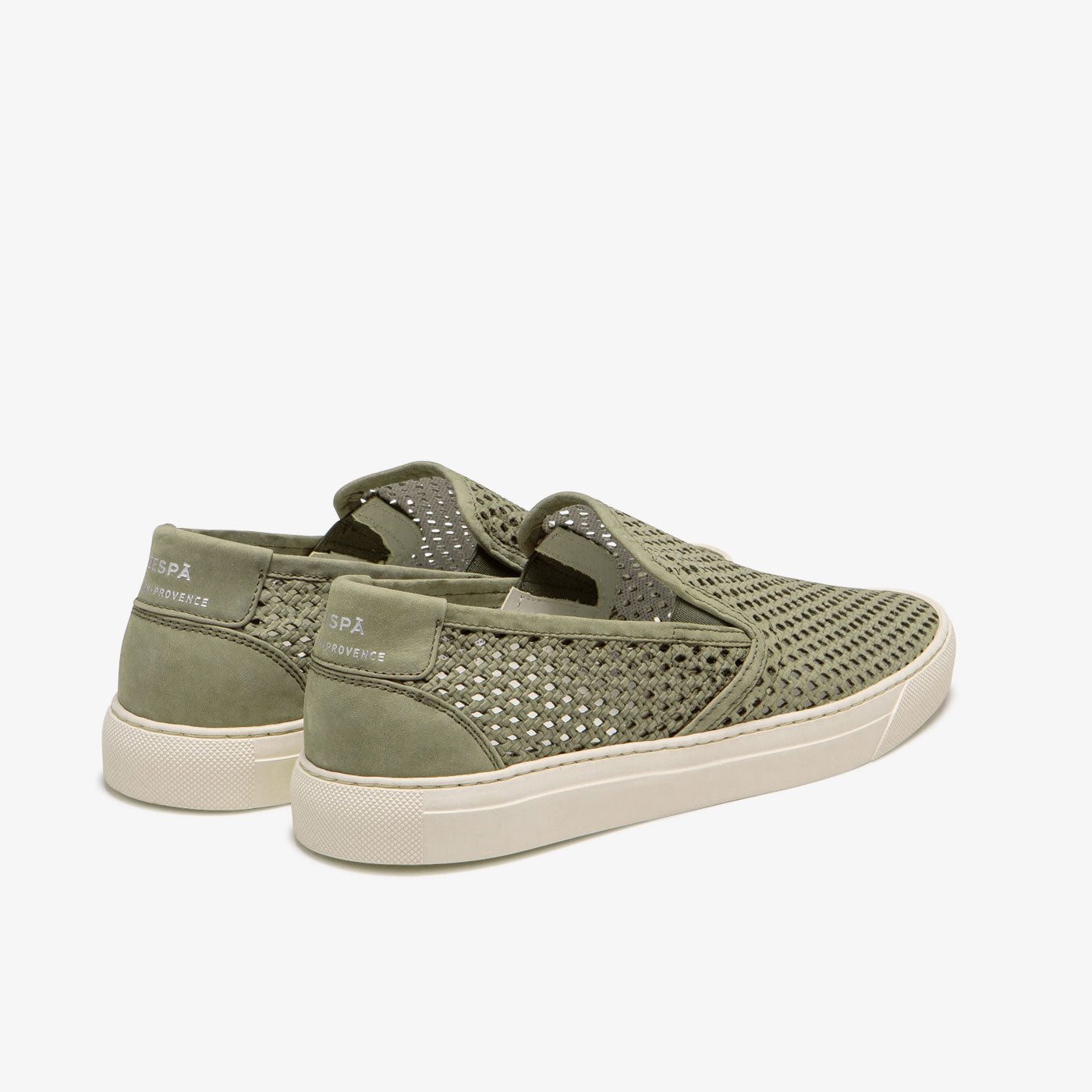 Baskets slip-on en cuir nubuck olive femme du 35 au 41 | ZESPÀ