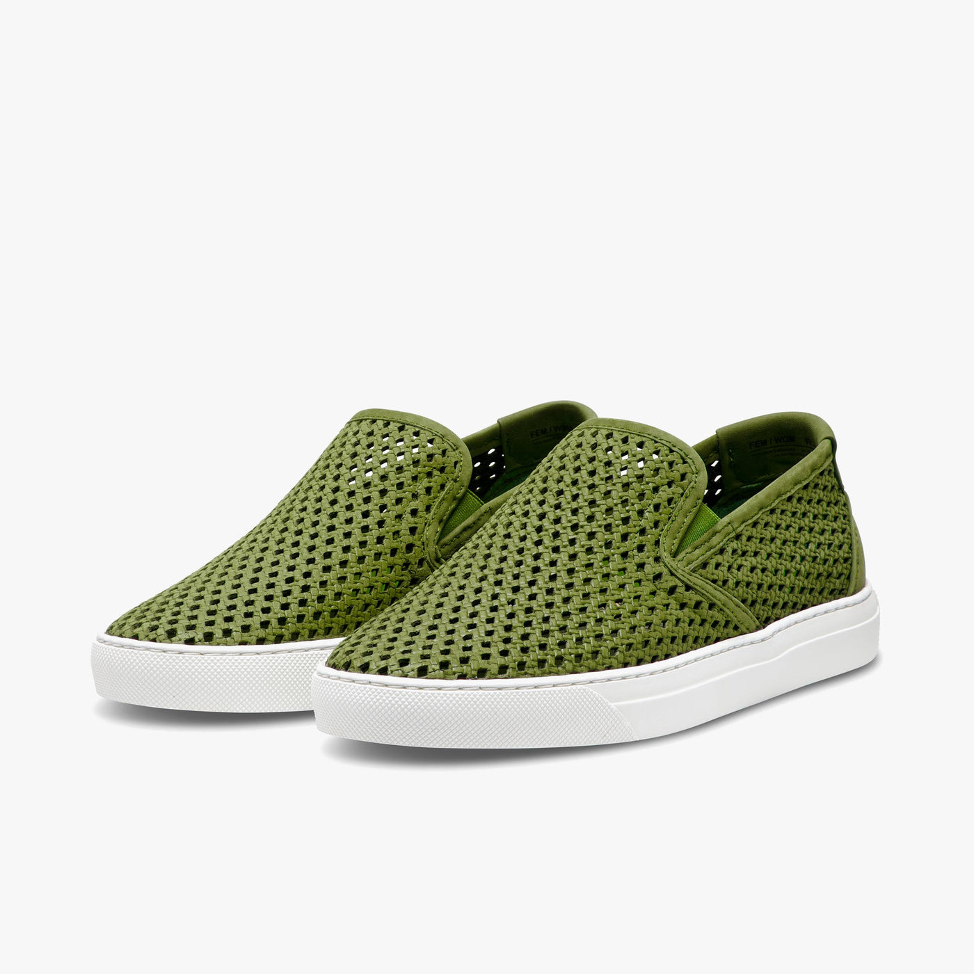 Chaussures slip-on en cuir nubuck kaki femme du 35 au 41 | ZESPÀ