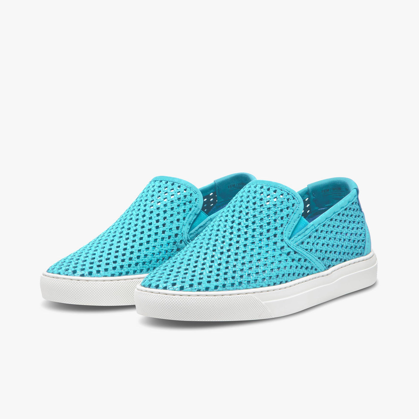 Chaussures slip-on en cuir nubuck azure femme du 35 au 41 | ZESPÀ