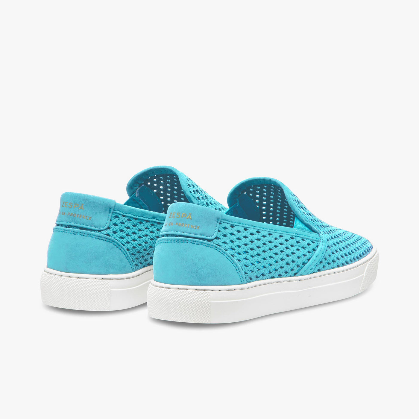 Chaussures slip-on en cuir nubuck azure femme du 35 au 41 | ZESPÀ