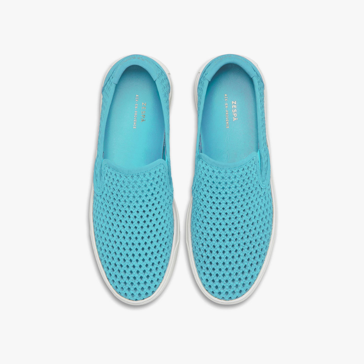Chaussures slip-on en cuir nubuck azure femme du 35 au 41 | ZESPÀ