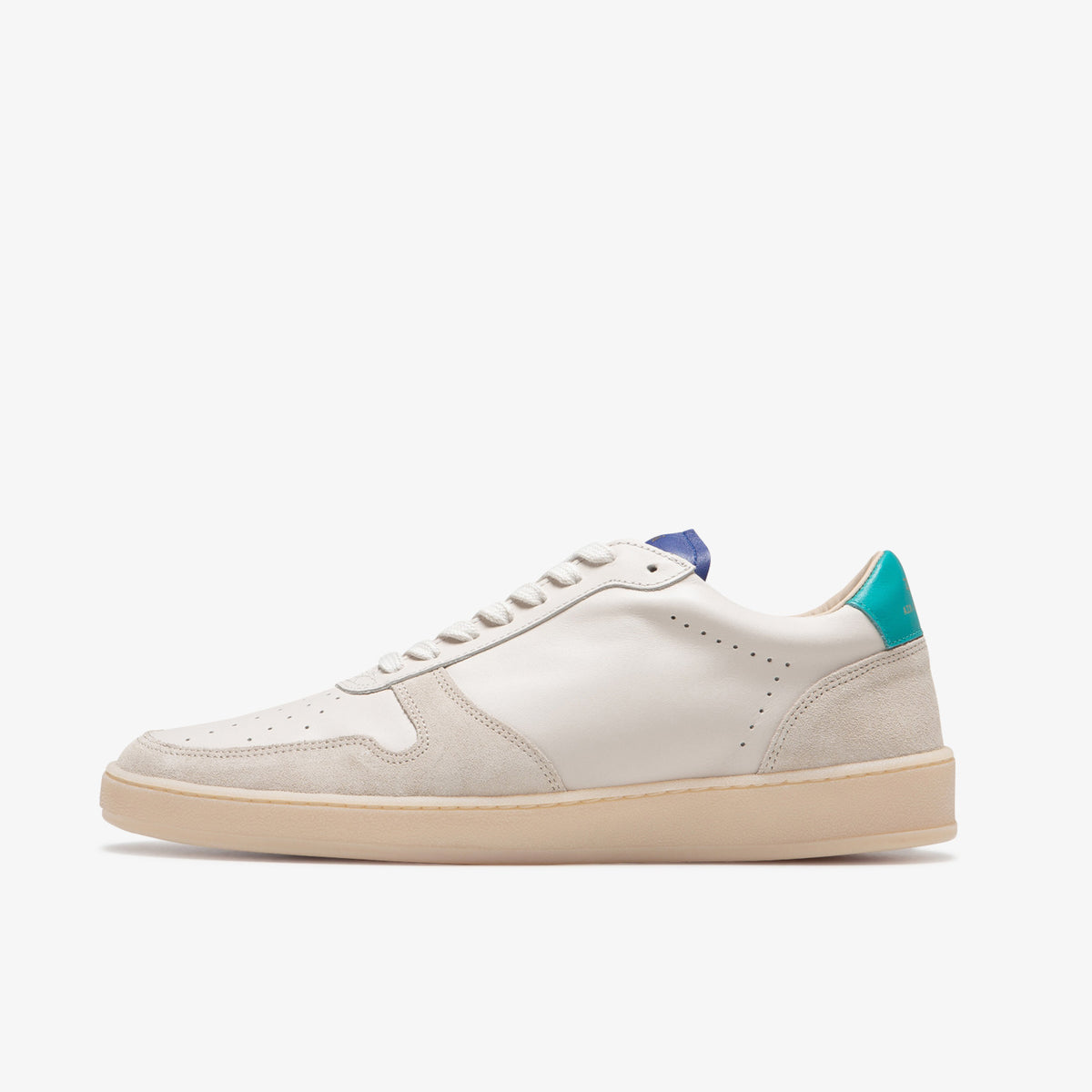 Sneaker minimaliste en cuir crème et violet du 39 au 46 | ZESPÀ