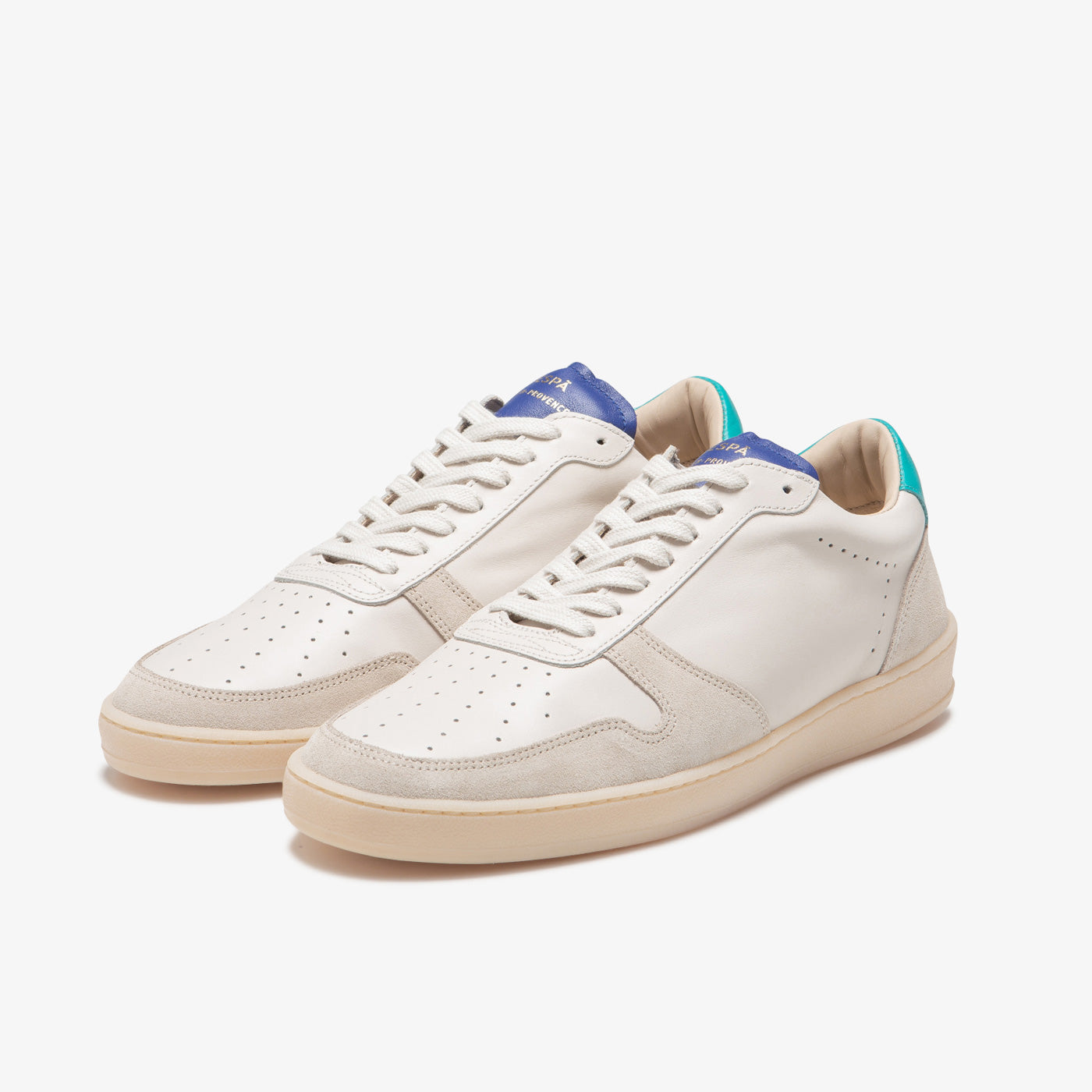 Sneaker minimaliste en cuir crème et violet du 39 au 46 | ZESPÀ