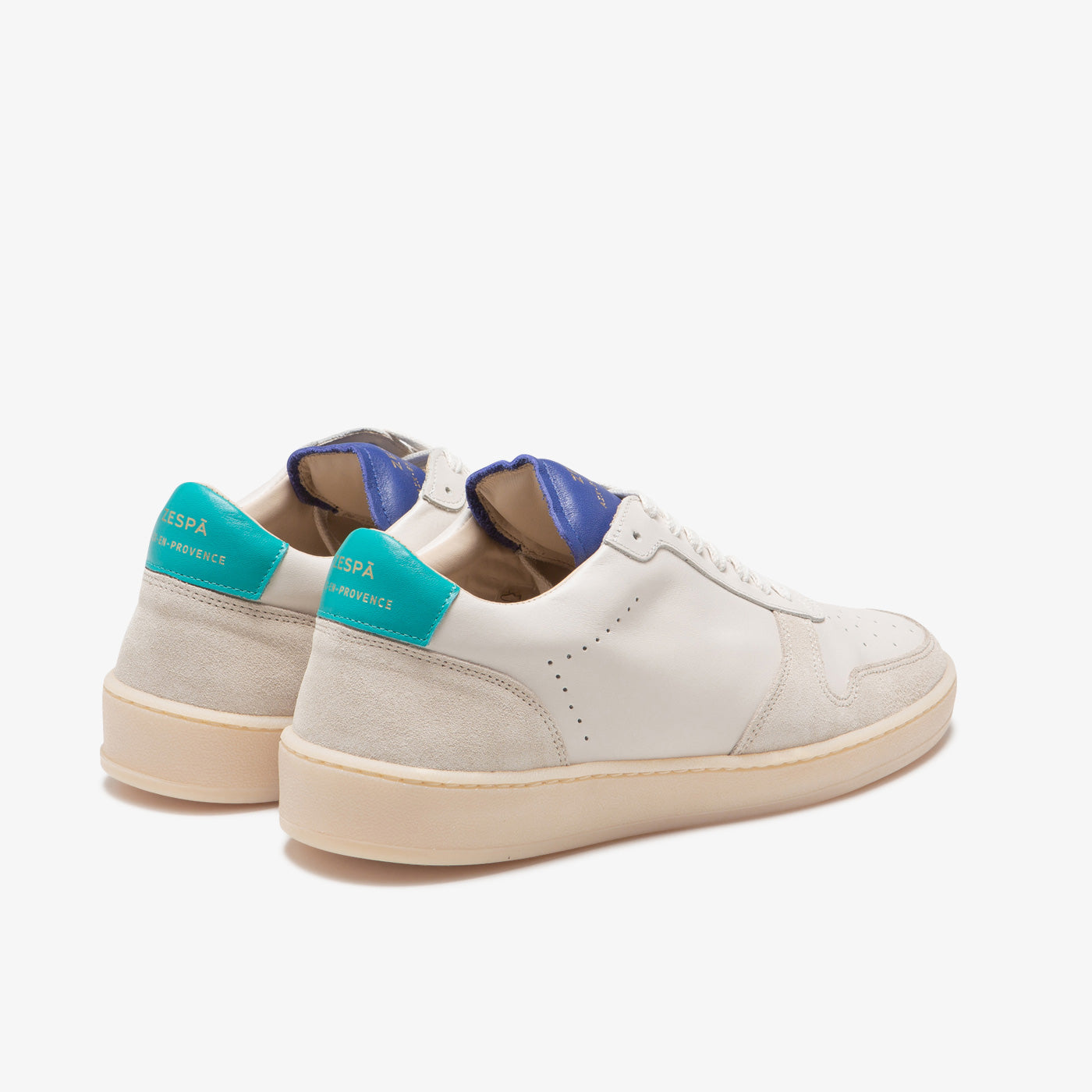 Sneaker minimaliste en cuir crème et violet du 39 au 46 | ZESPÀ