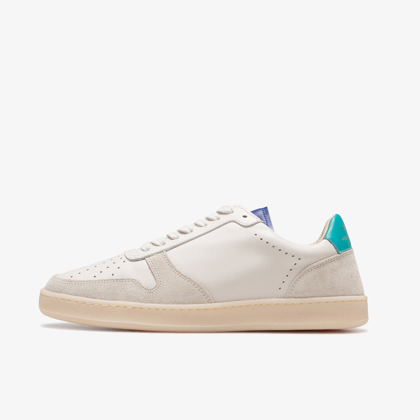 Sneaker minimaliste en cuir crème et violet du 35 au 41 | ZESPÀ