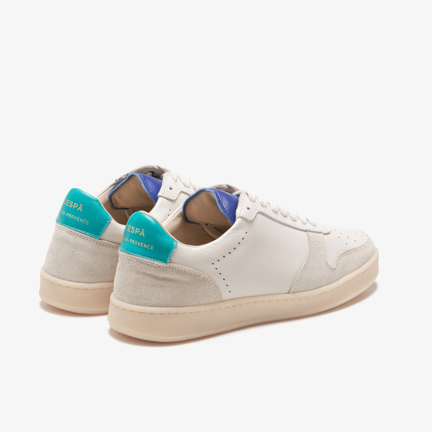 Sneaker minimaliste en cuir crème et violet du 35 au 41 | ZESPÀ