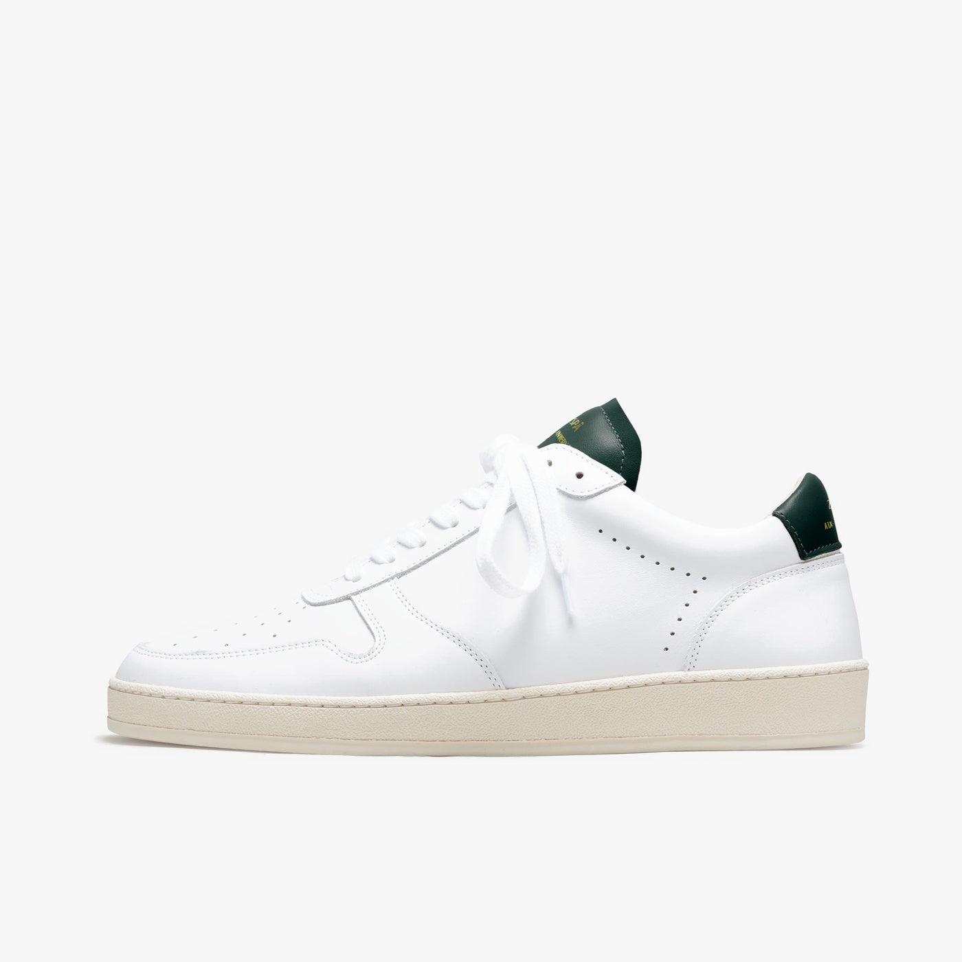 Sneakers cuir blanc et vert sombre - du 39 au 46 | ZESPÀ