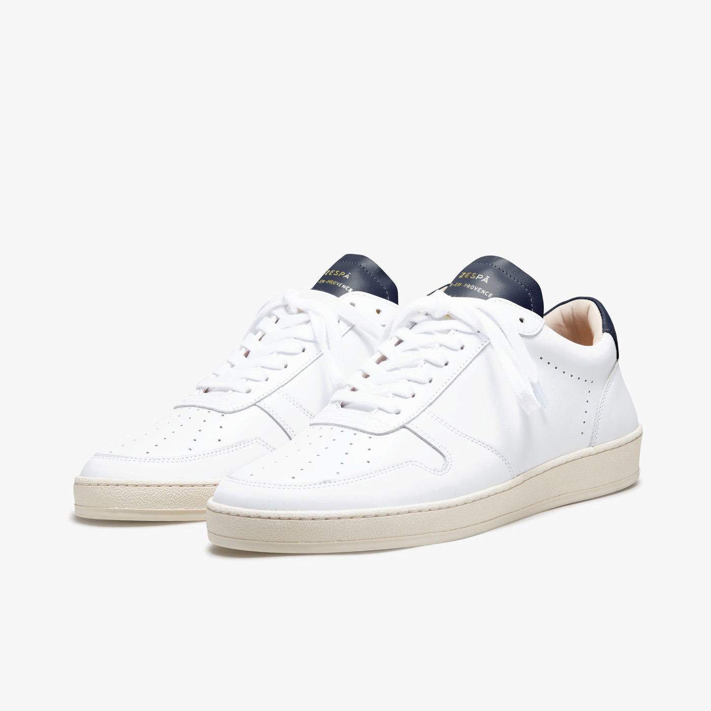 Sneakers cuir blanc et marine - du 39 au 46 | ZESPÀ