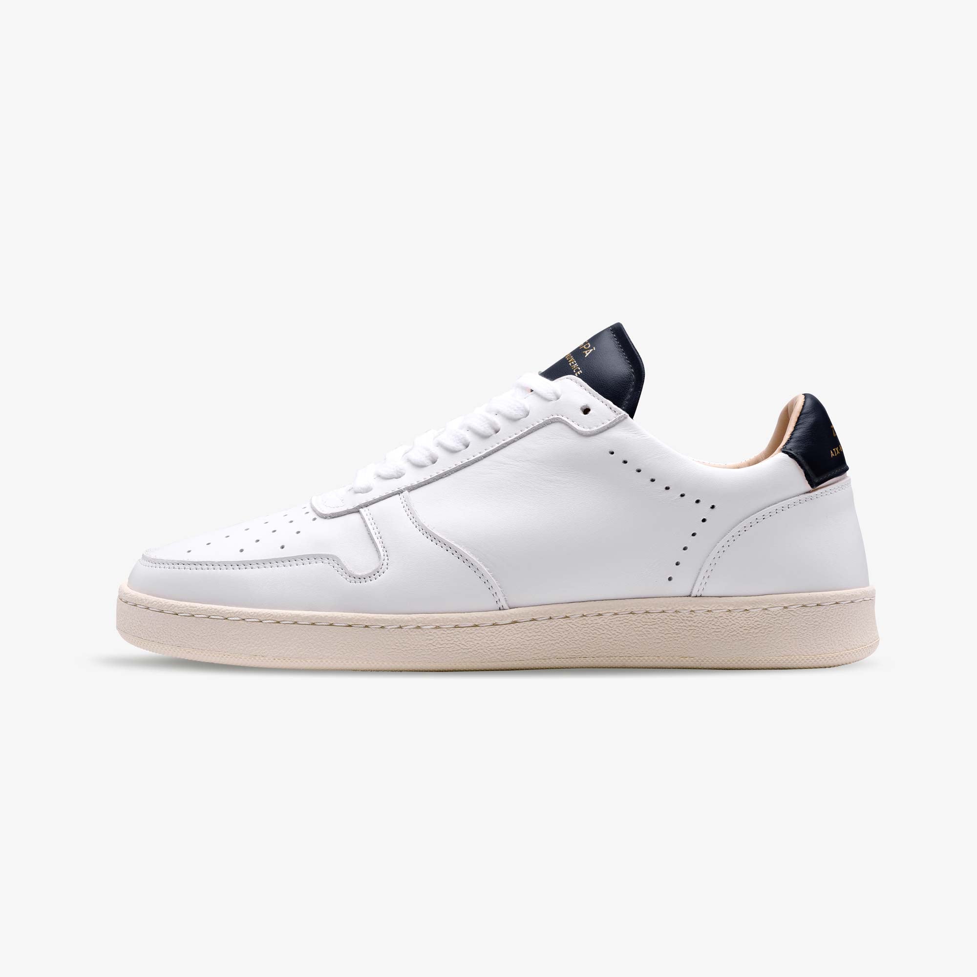 Sneakers cuir blanc et marine - du 35 au 41 | ZESPÀ