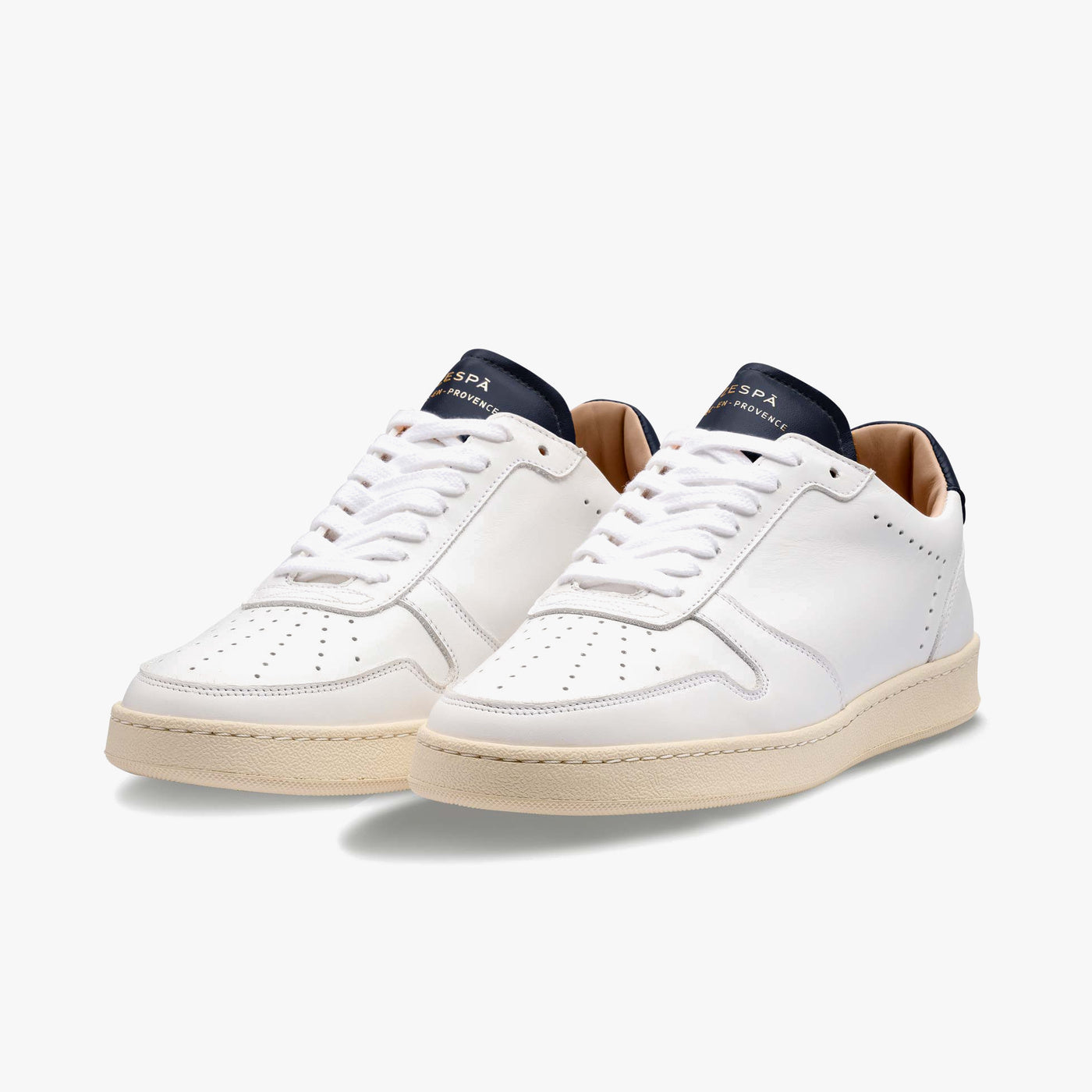 Sneakers cuir blanc et marine - du 35 au 41 | ZESPÀ