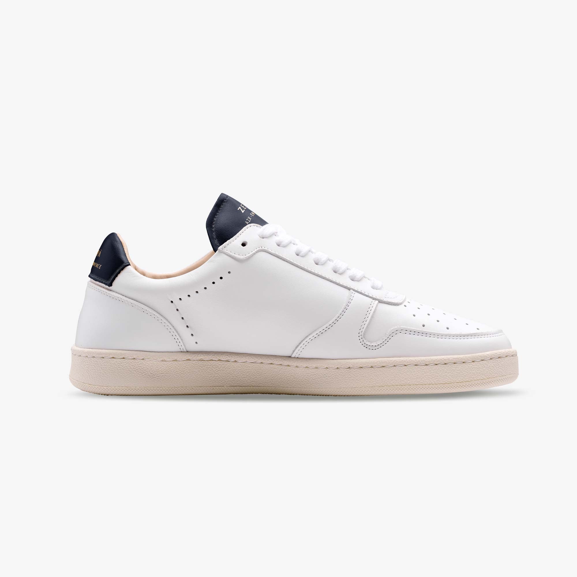 Sneakers cuir blanc et marine - du 35 au 41 | ZESPÀ
