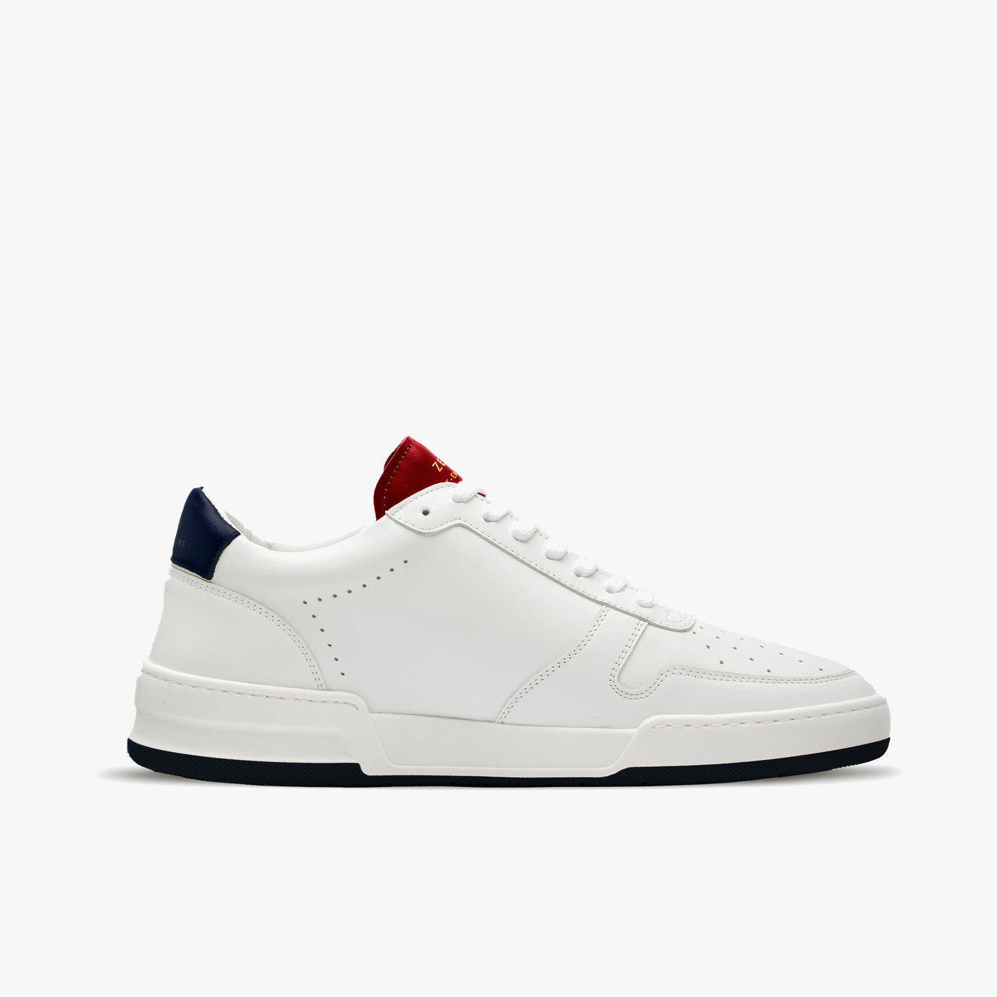 Sneakers cuir blanc et rouge/bleu | ZESPÀ