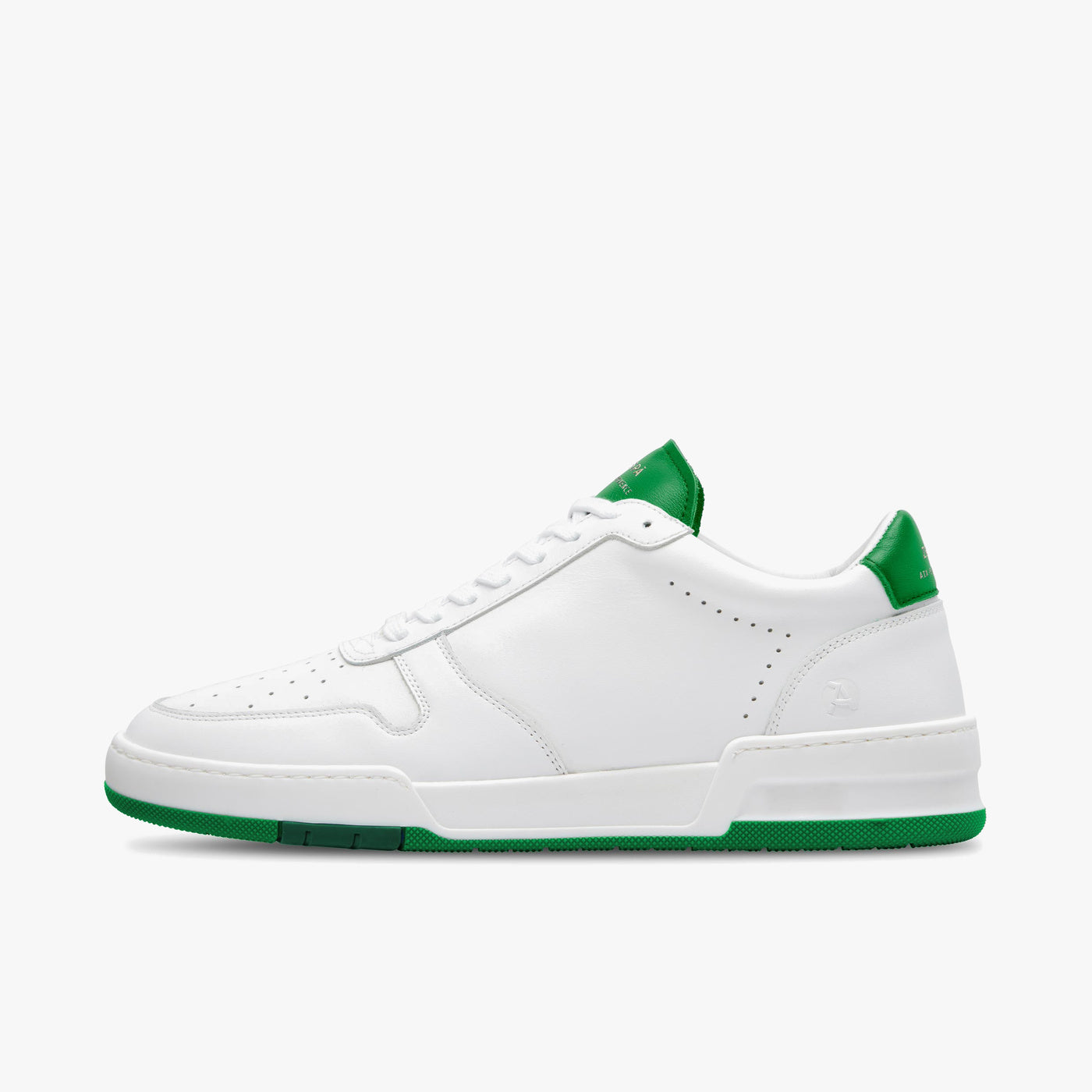 Sneakers cuir blanc et vert | ZESPÀ