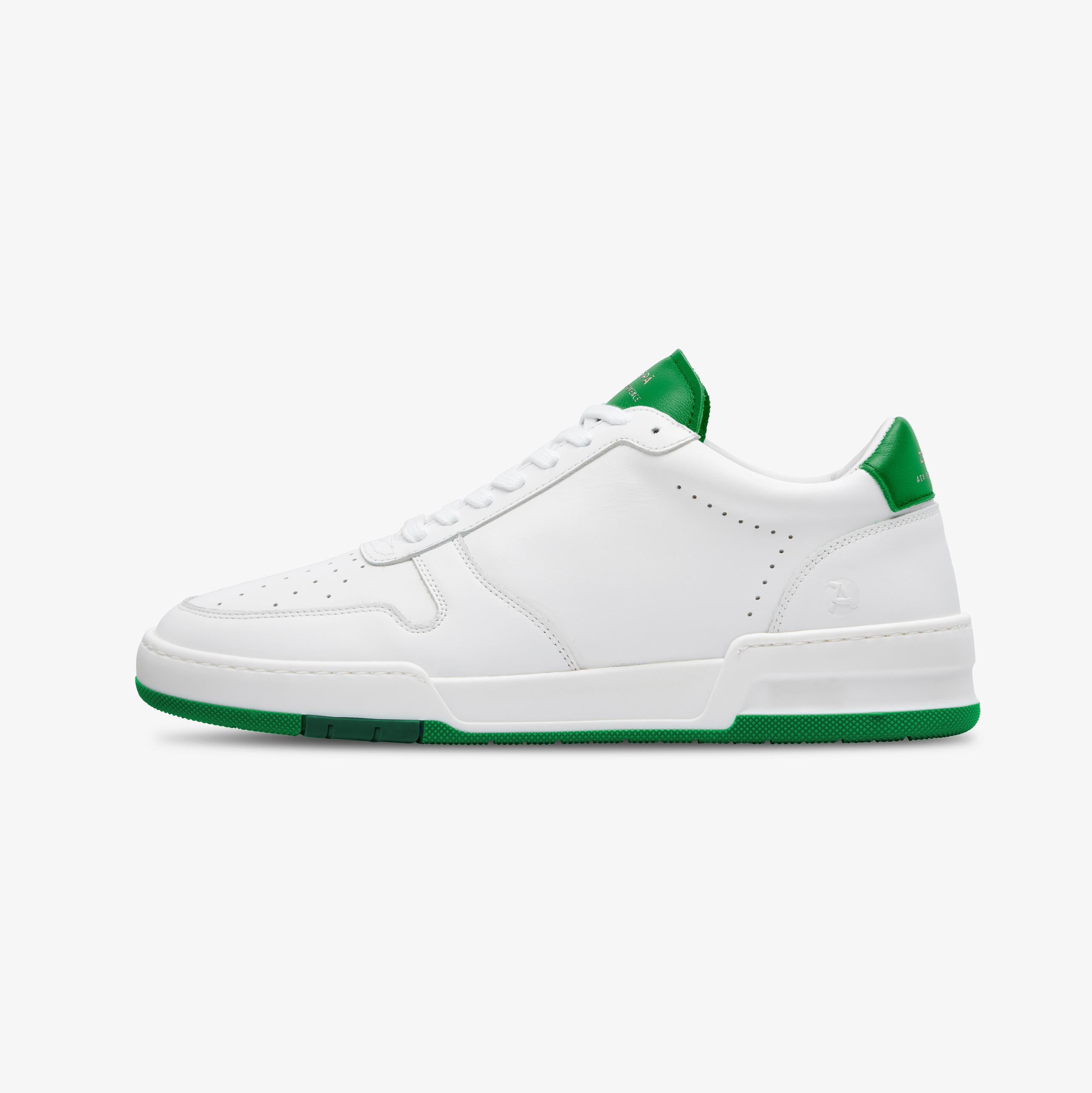 Sneakers cuir blanc et vert | ZESPÀ