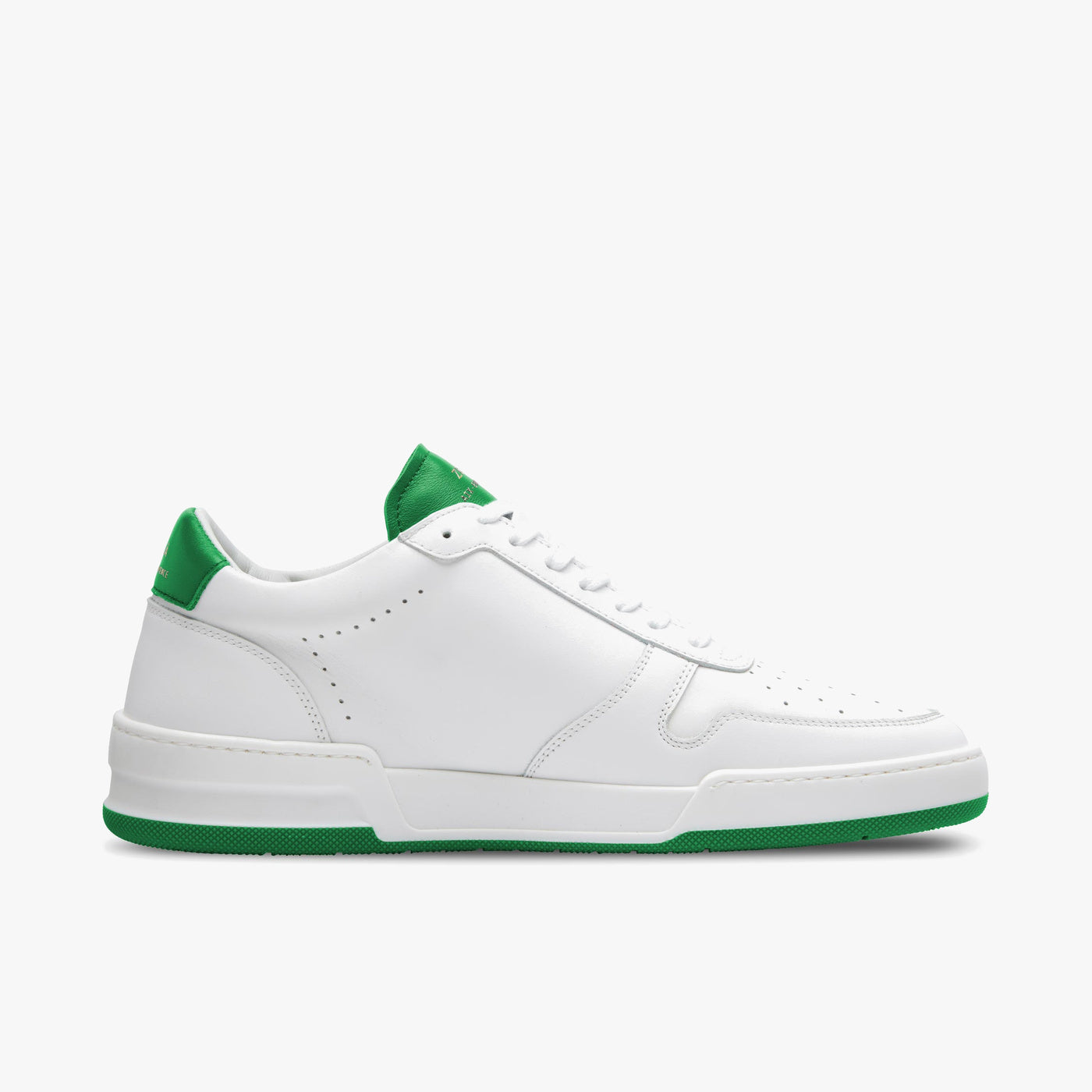 Sneakers cuir blanc et vert | ZESPÀ