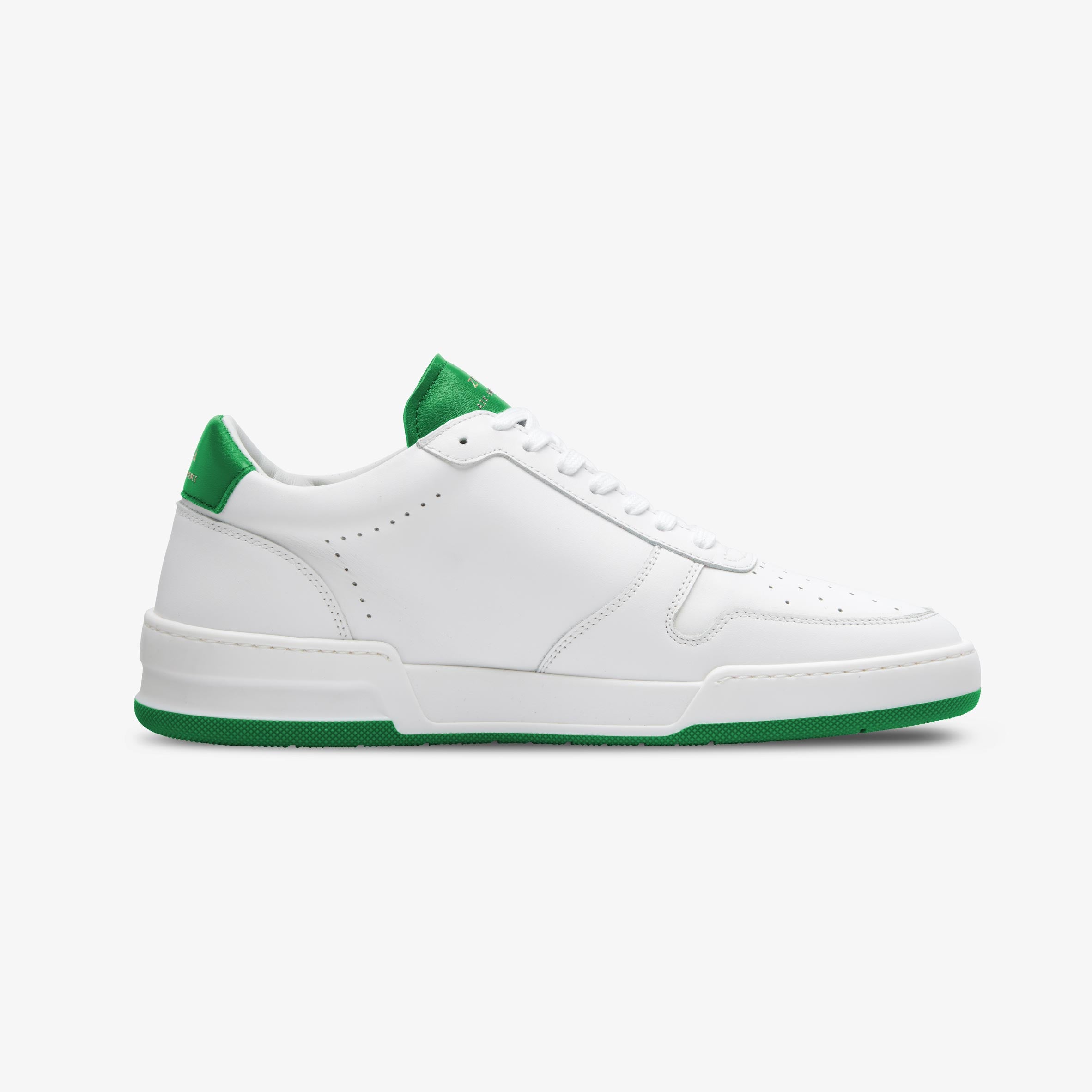 Sneakers cuir blanc et vert | ZESPÀ