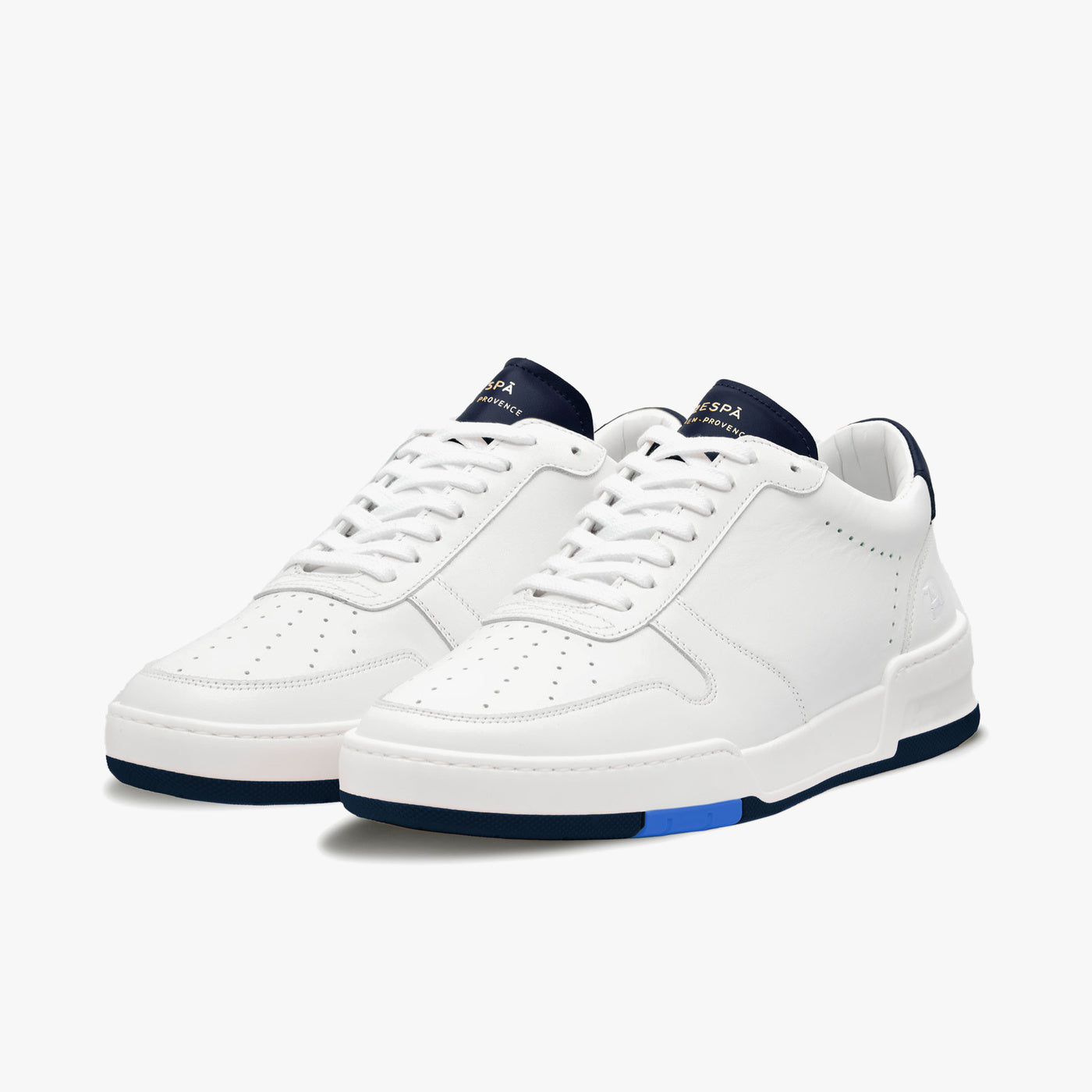 Sneakers cuir blanc et marine | ZESPÀ