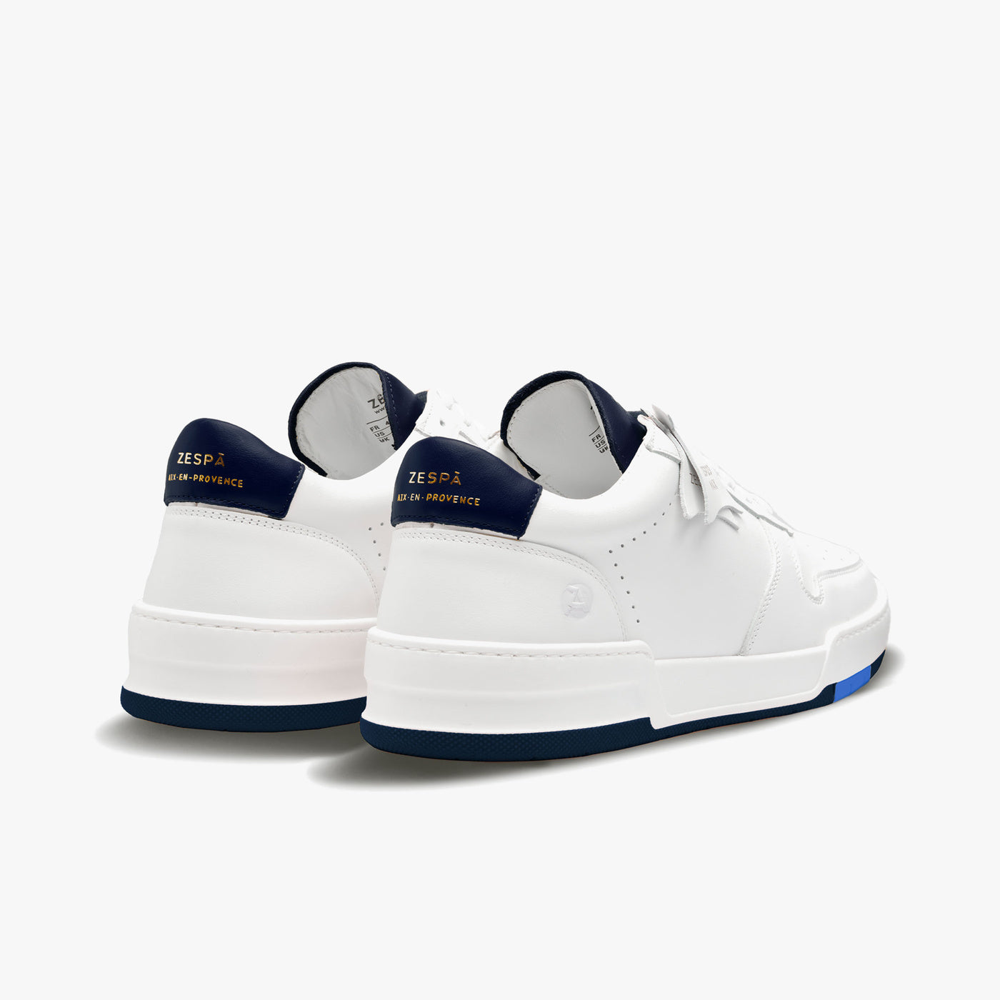 Sneakers cuir blanc et marine | ZESPÀ