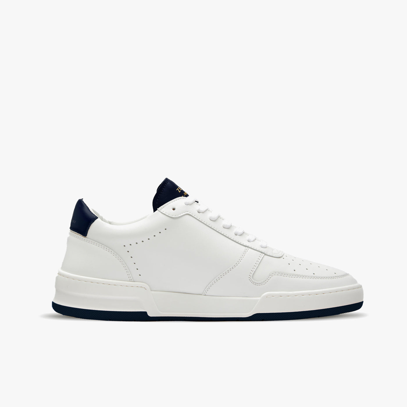 Sneakers cuir blanc et marine | ZESPÀ